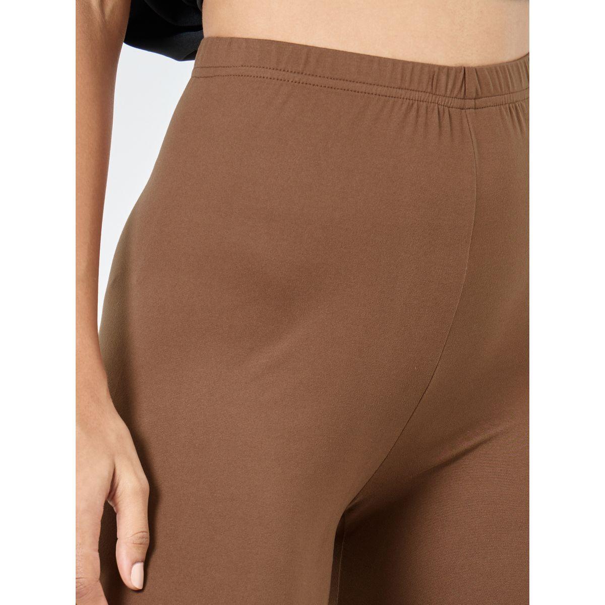Styli Women Brown Leggings with Elastic Waist-women-clothing-bottoms-leggings-image-3