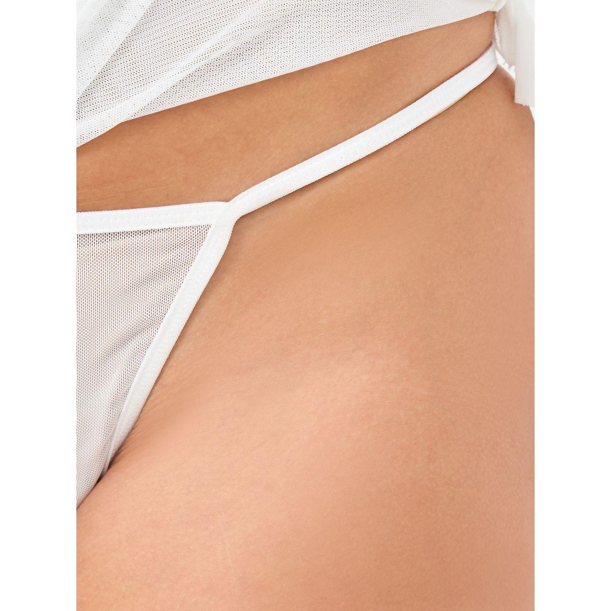 Styli Pack of 3 - Rosette Crop Top, Side Ruched Skirt and Thong-women-clothing-lingerie-lingeriesets-image-5
