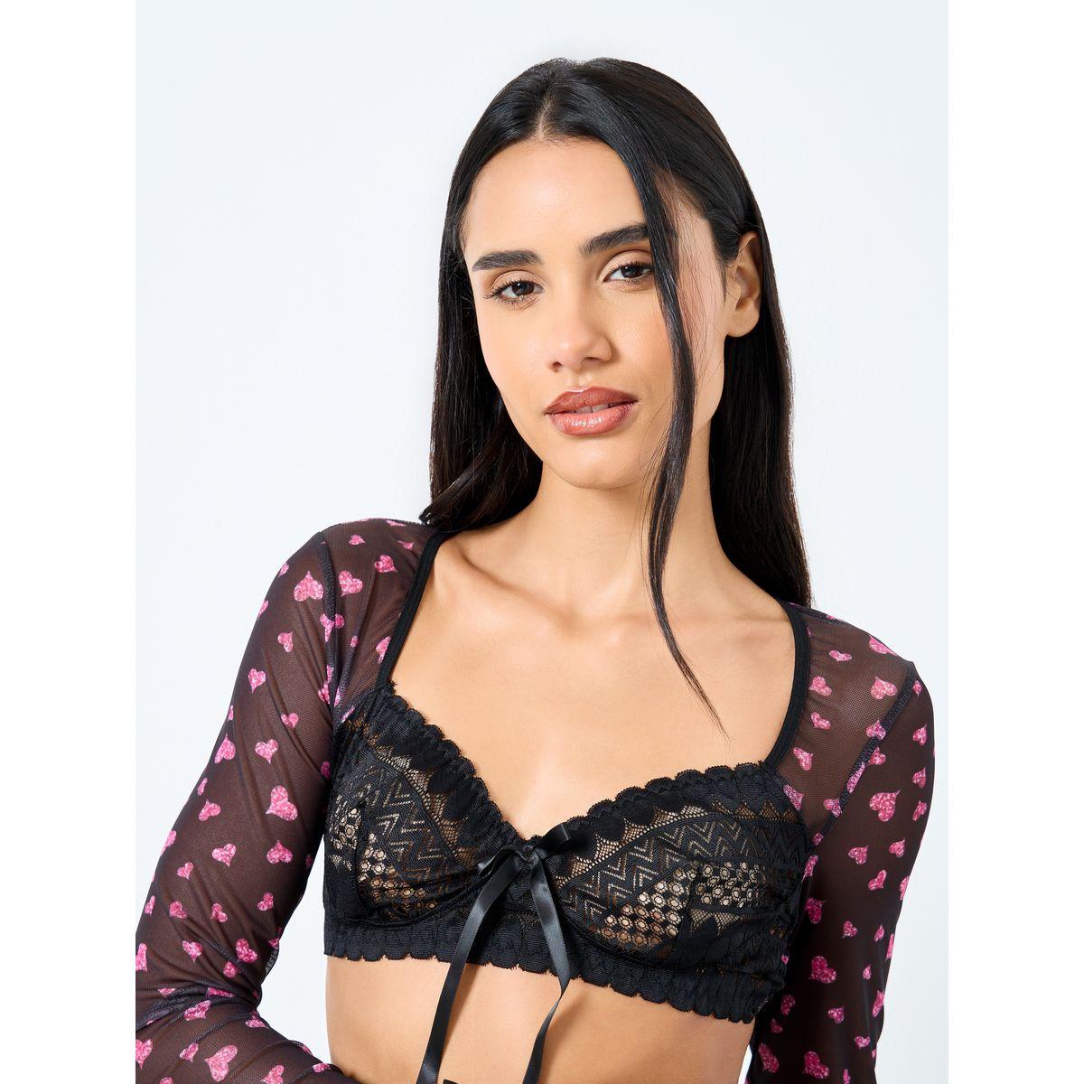 صدرية بطبعة قلوب مع تنورة وثونغ-women-clothing-lingerie-lingeriesets-image-3