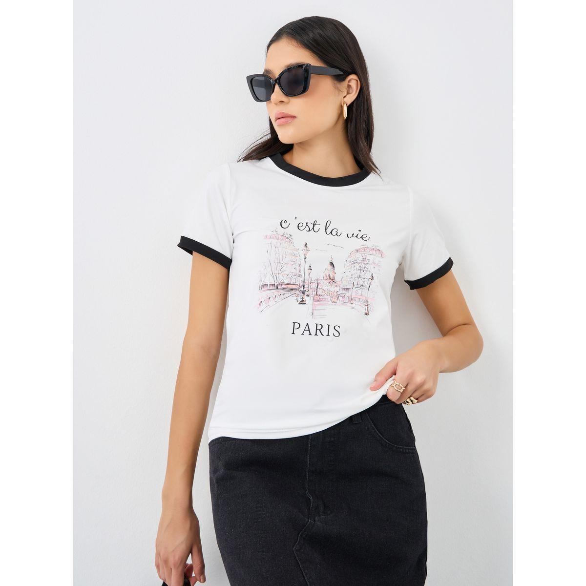 Styli Graphic Print Short Sleeve T-Shirt-women-clothing-tshirts-image-1