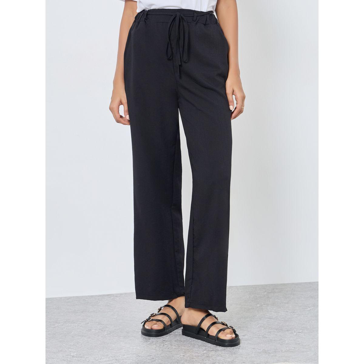 جوغر سادة بقصة أرجل واسعة-women-clothing-bottoms-joggers-image-3