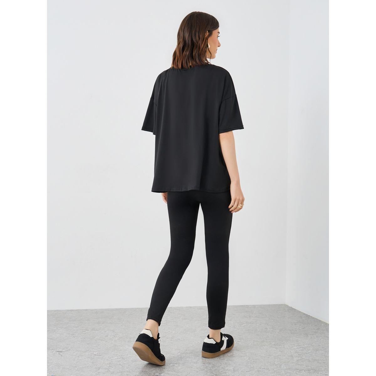 طقم منسق من ليقنز وتيشيرت بطبعة صغيرة وقصة مريحة-women-clothing-coordsets-image-5