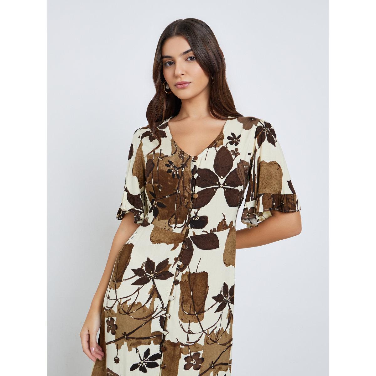 Maxim Creation A-Line Maxi Dress with Floral Print-women-clothing-dresses-image-3