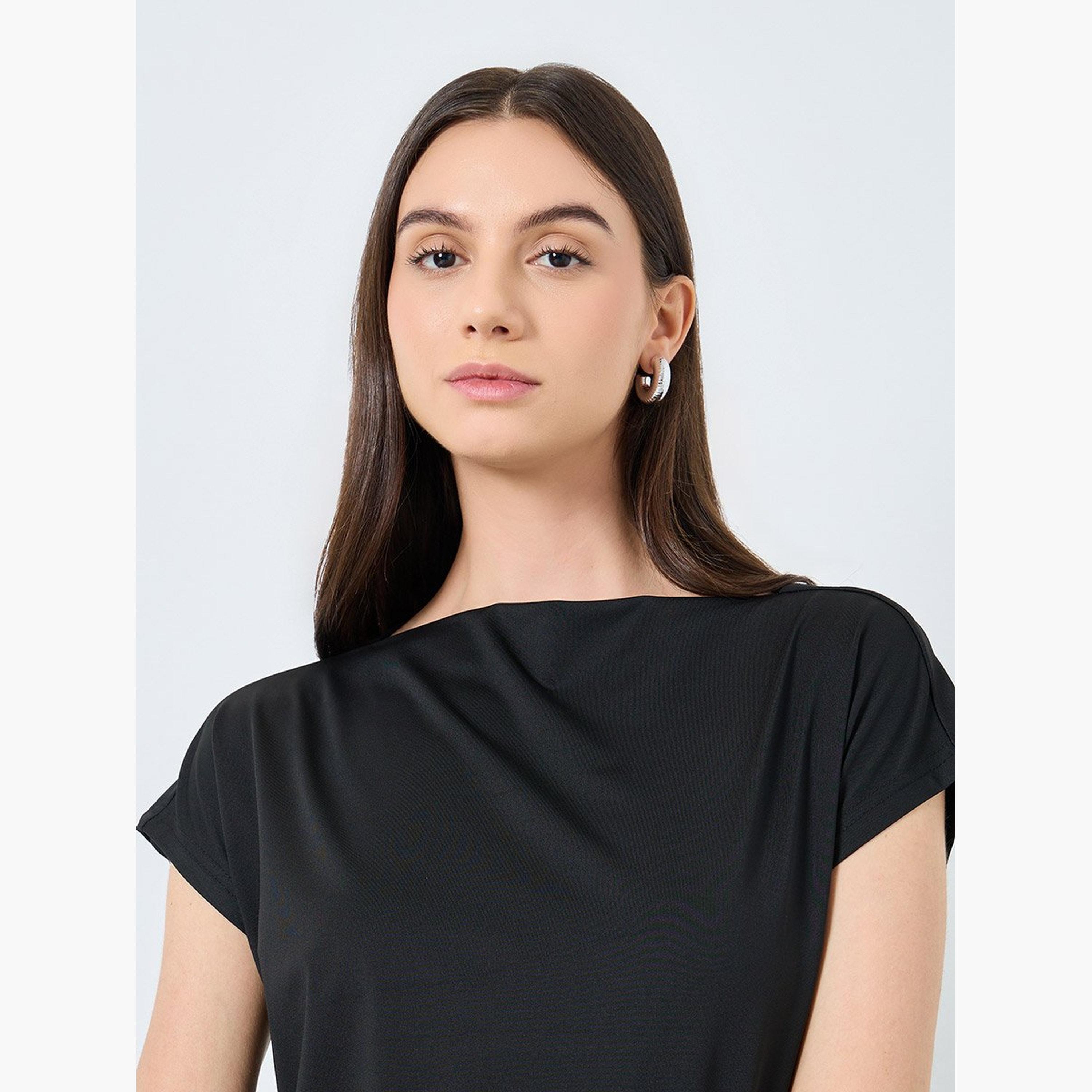Take Two Solid Short Sleeves Regular Fit T-Shirt-women-clothing-tshirts-image-3