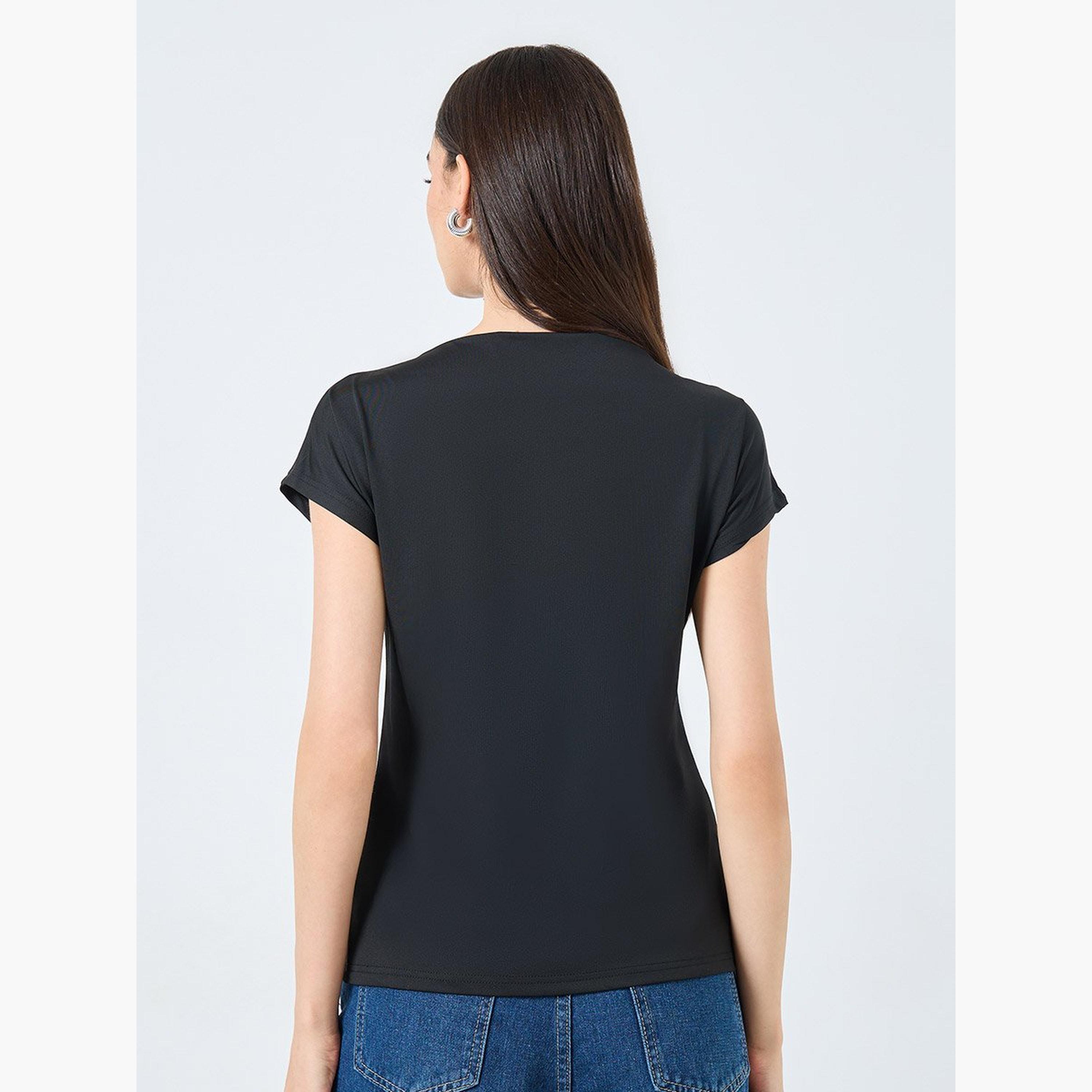Take Two Solid Short Sleeves Regular Fit T-Shirt-women-clothing-tshirts-image-4