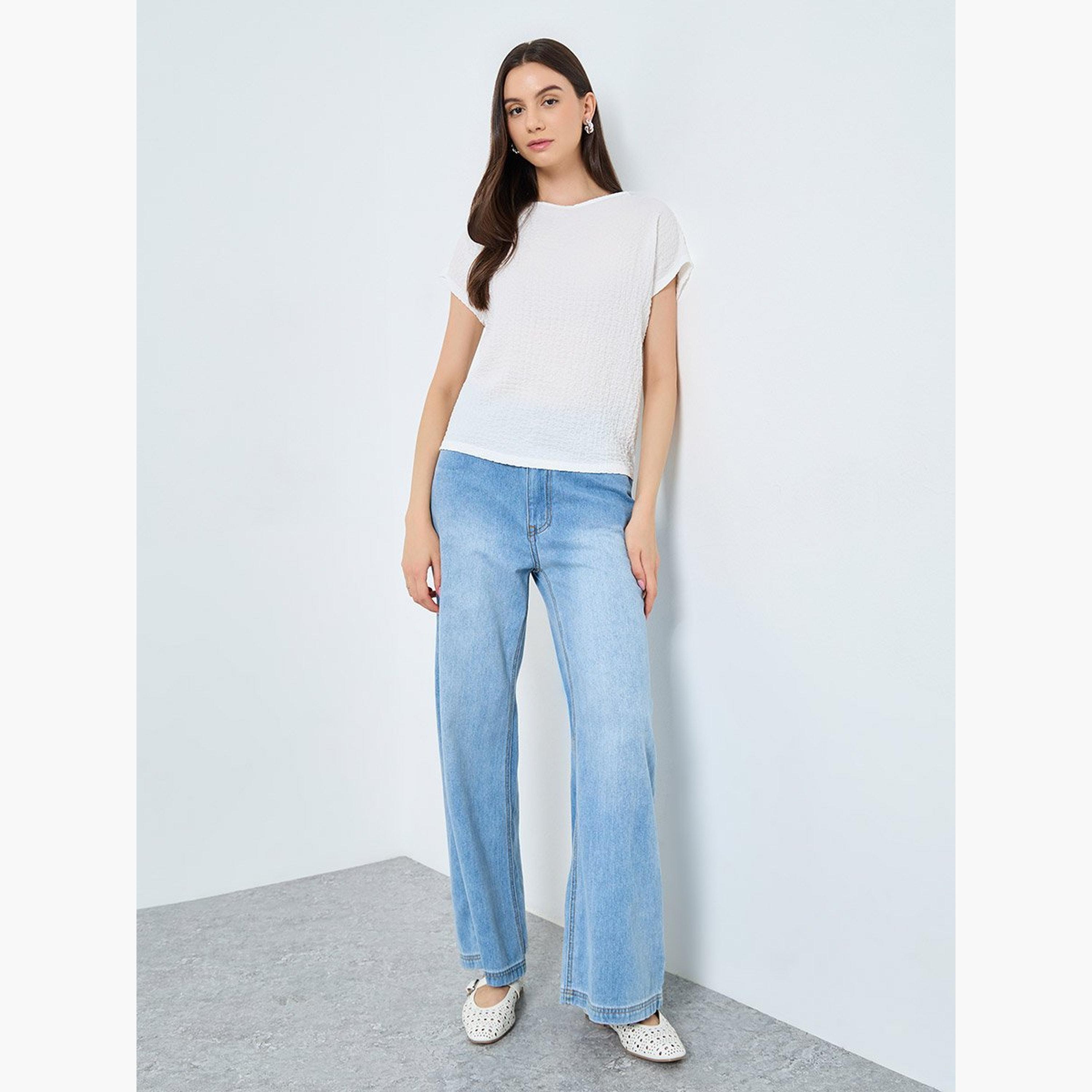 تيك تو - تي شيرت بأكمام قصيرة ومحكم-women-clothing-tshirts-image-2