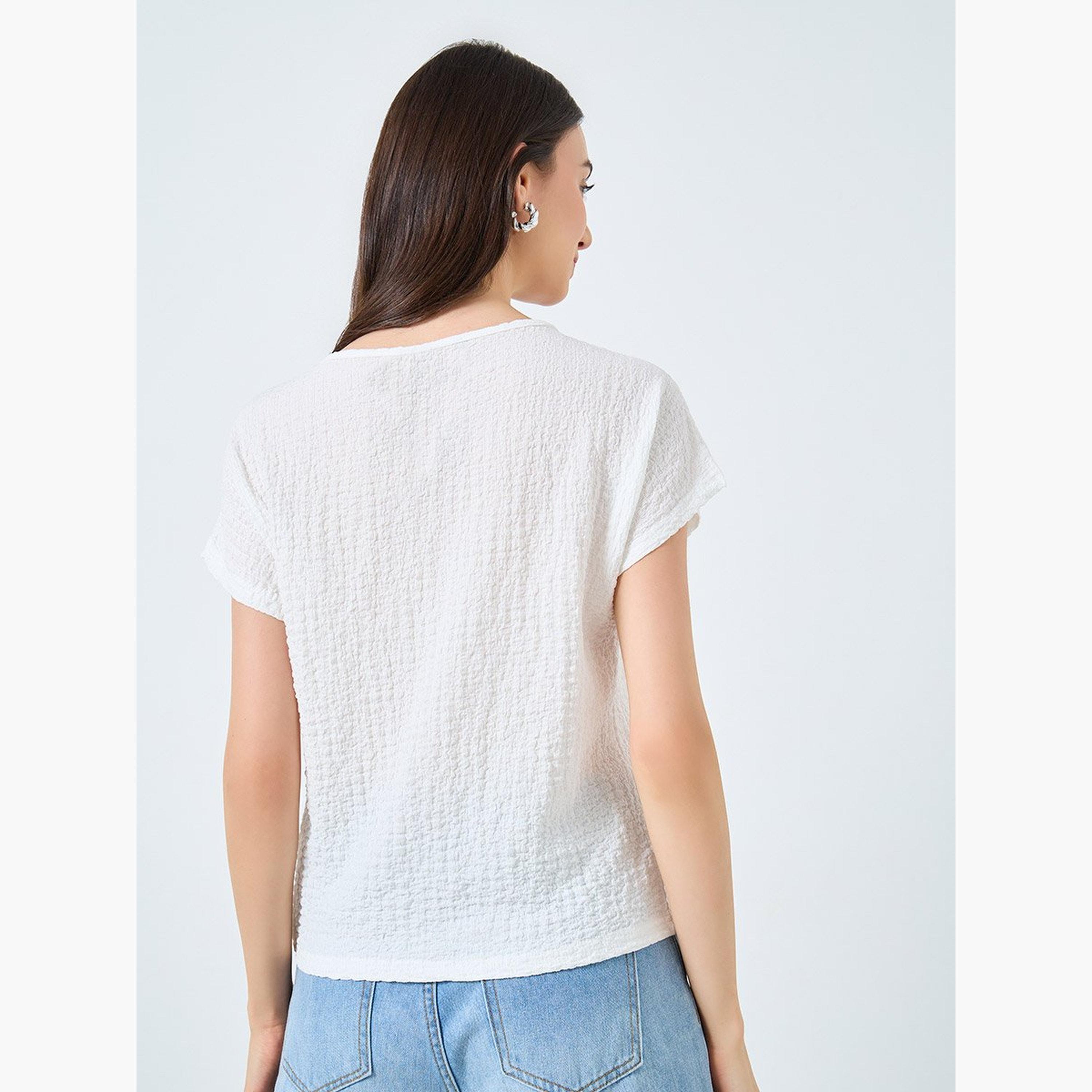 Take Two Textured Short Sleeve T-Shirt-women-clothing-tshirts-image-5