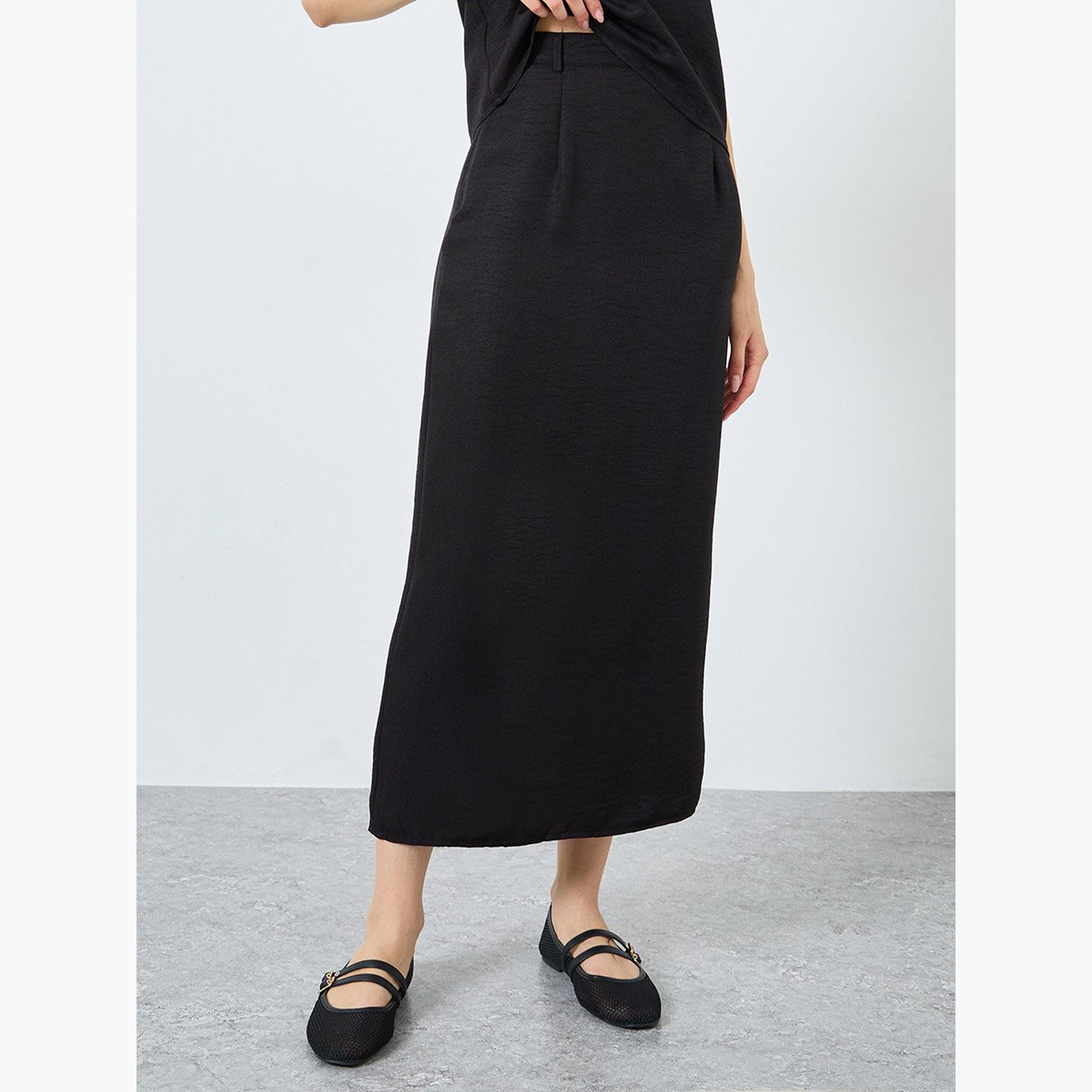 Take Two Solid Sleeveless Buttoned Top and Skirts Set-women-clothing-coordsets-image-5