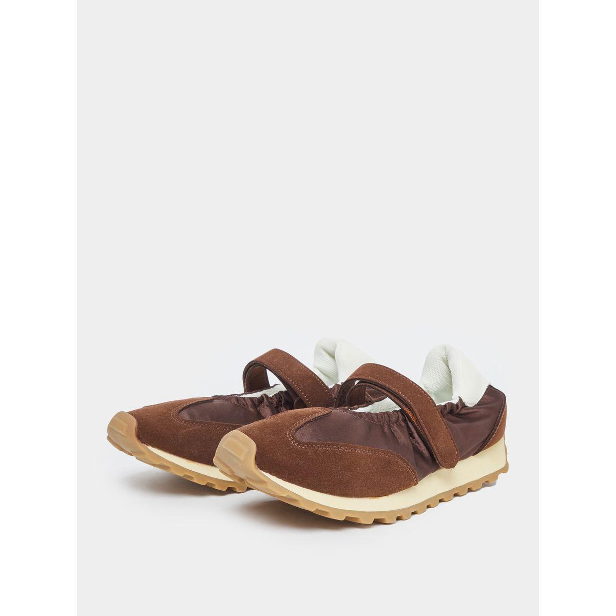 Styli Women Brown Hook and Loop Sneakers-women-shoes-sneakers-image-2