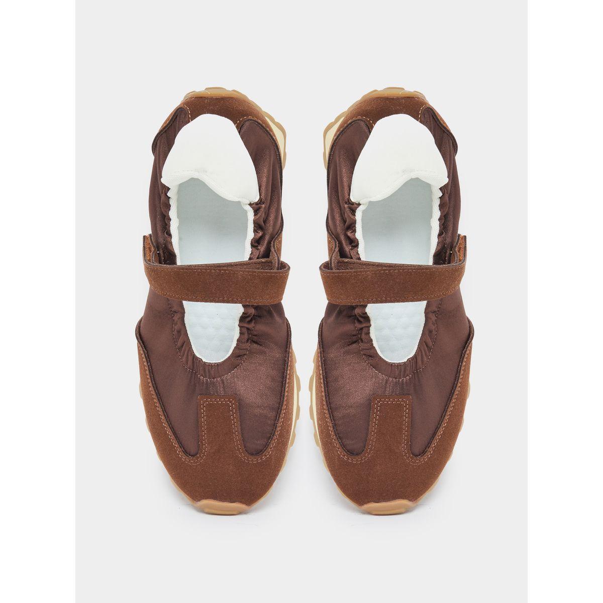 Styli Women Brown Hook and Loop Sneakers-women-shoes-sneakers-image-5