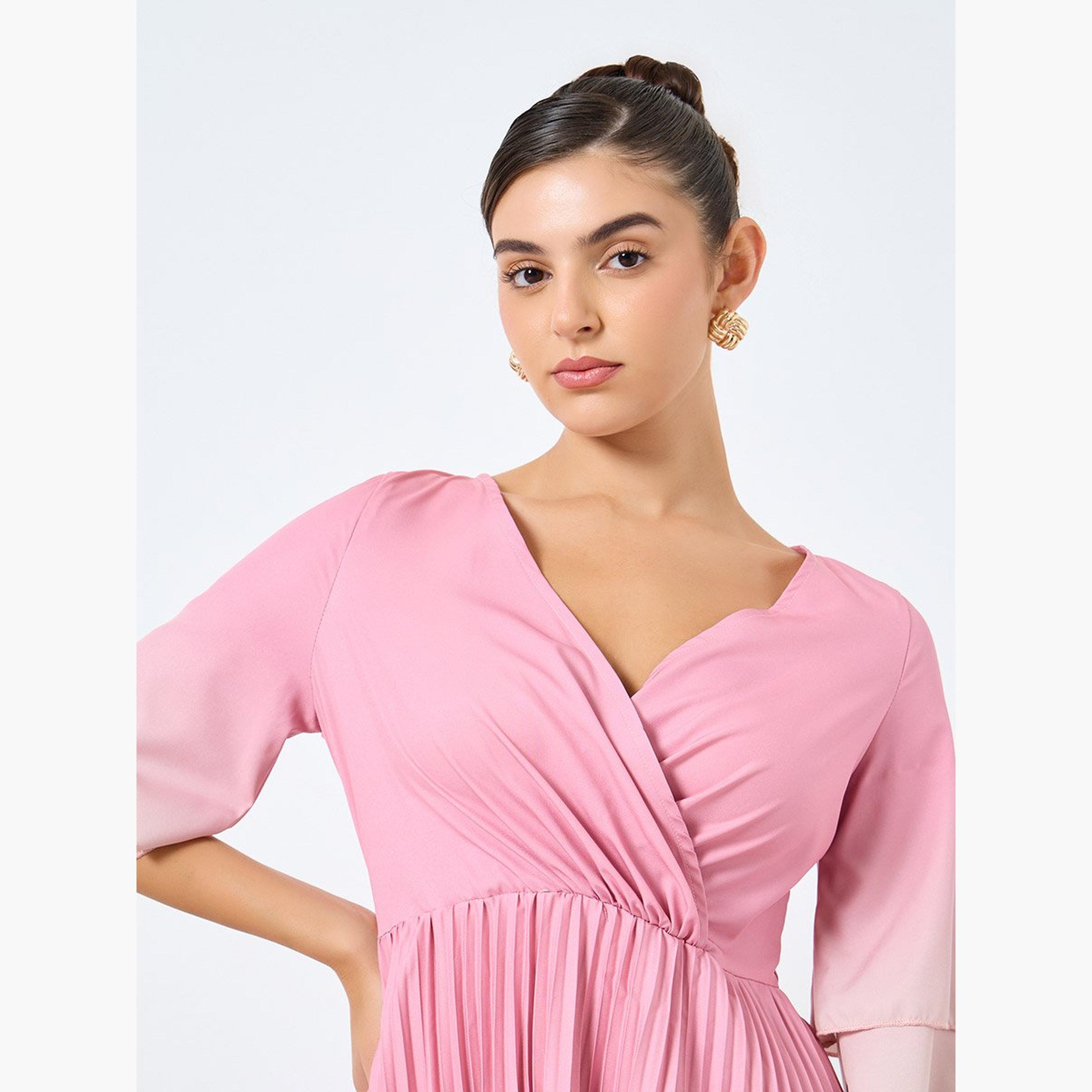 Styli Amber Print Pleated A-Line Midi Dress-women-clothing-dresses-image-4