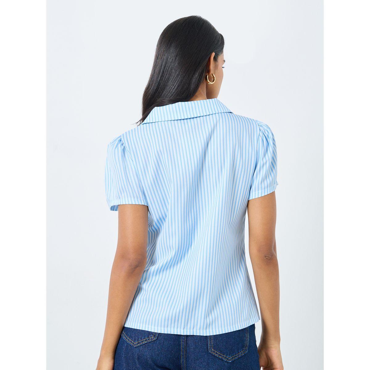 Styli Striped V-Neck Buttoned Shirt-women-clothing-shirtsandblouses-shirts-image-4
