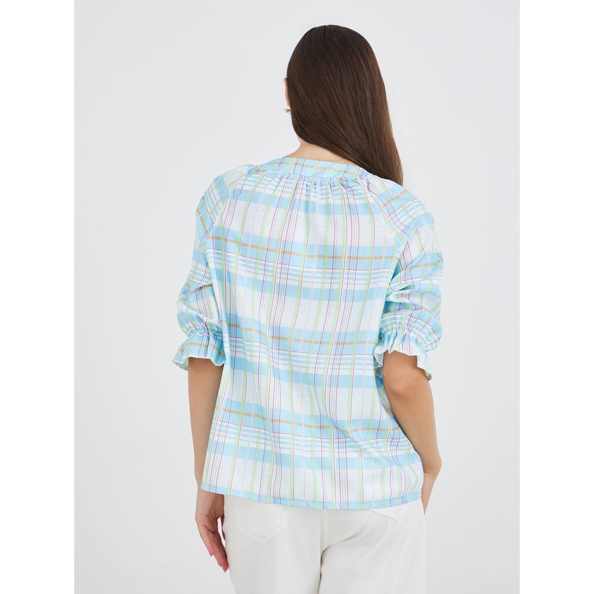 Styli Checked Pattern Buttoned Regular Fit Shirt-women-clothing-shirtsandblouses-shirts-image-4
