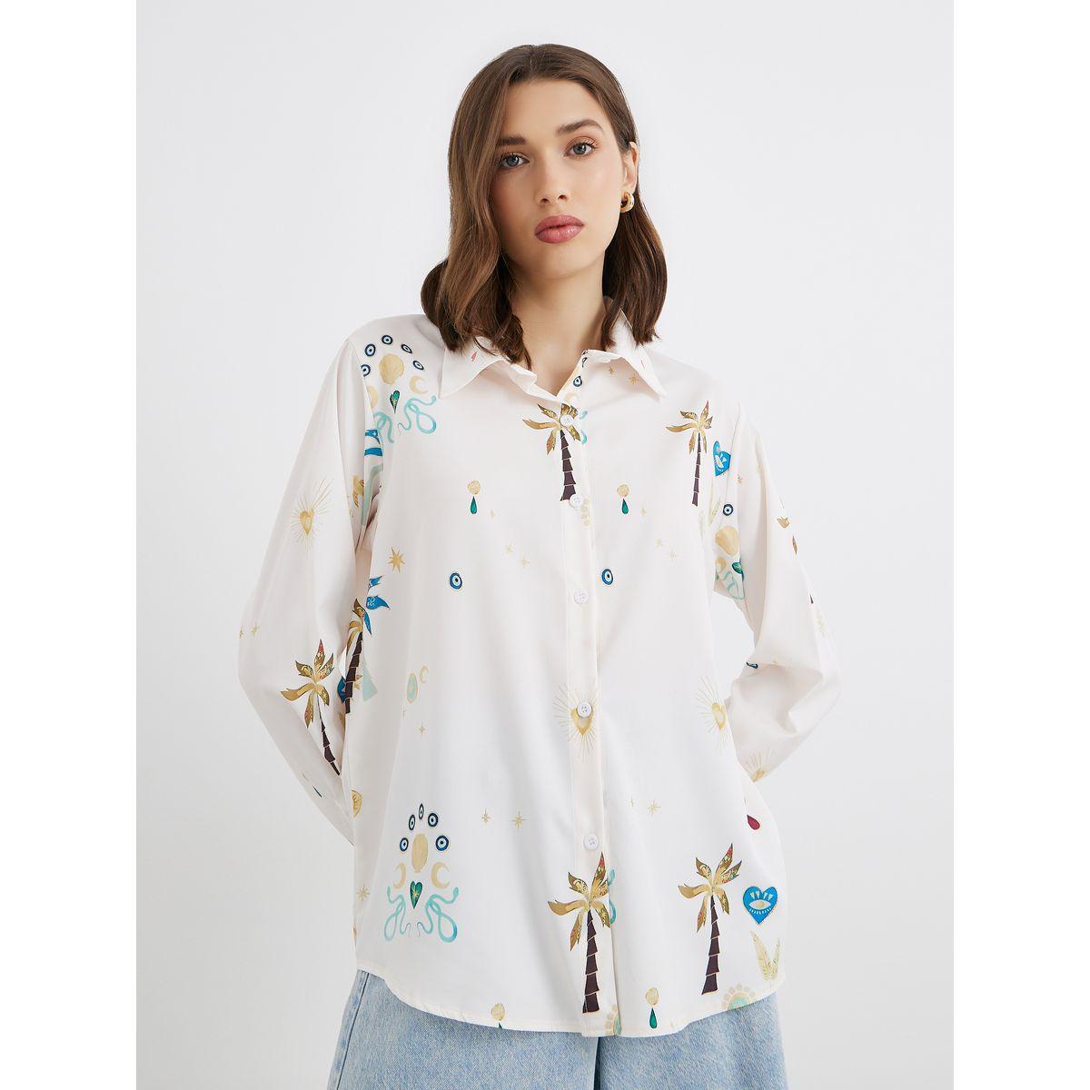 بلوزة فضفاض مطبعة بالكامل-women-clothing-shirtsandblouses-shirts-image-3
