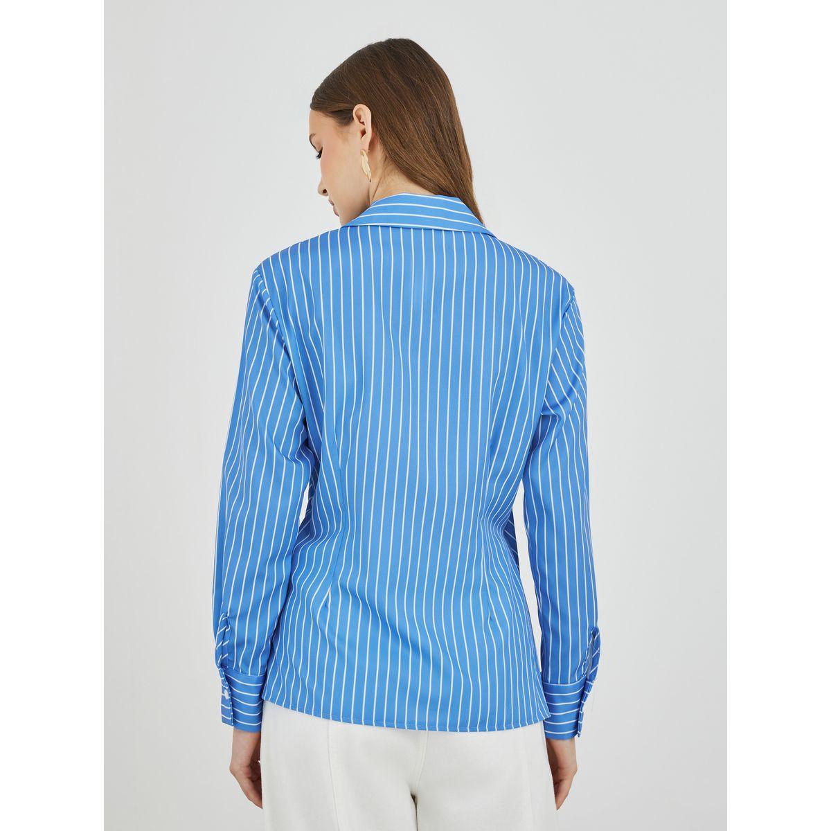 Styli Striped Long Sleeve Wrap Shirt-women-clothing-shirtsandblouses-blouses-image-4