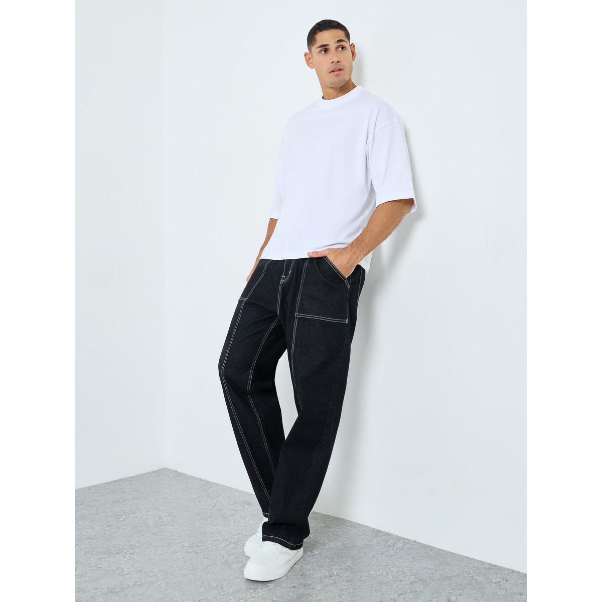 Styli Men White Boxy Fit Crew Neck T-Shirt-men-clothing-tshirtsandpolos-tshirts-image-2
