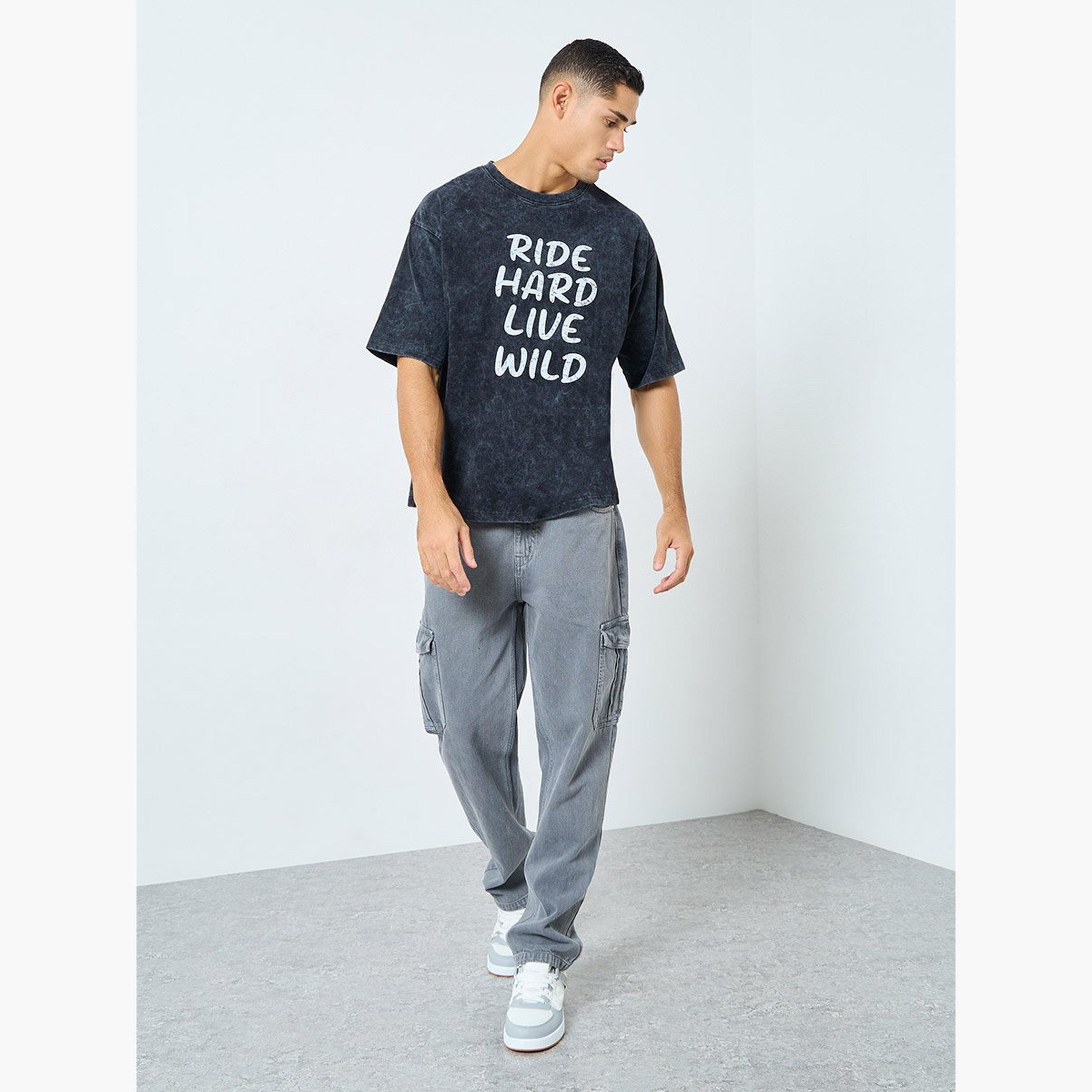 Styli Dyed Oversized Slogan Print Heavy Jersey T-Shirt-men-clothing-tshirtsandpolos-tshirts-image-2