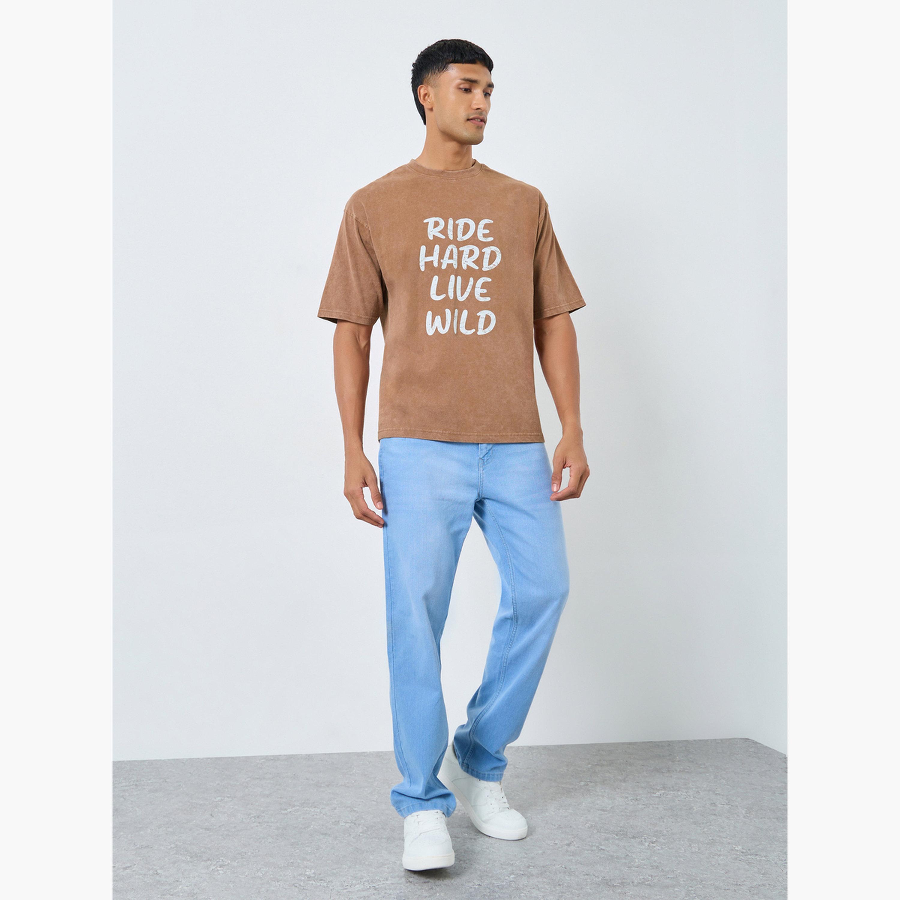 Styli Men Graphic Print Crew Neck T-Shirt-men-clothing-tshirtsandpolos-tshirts-image-2