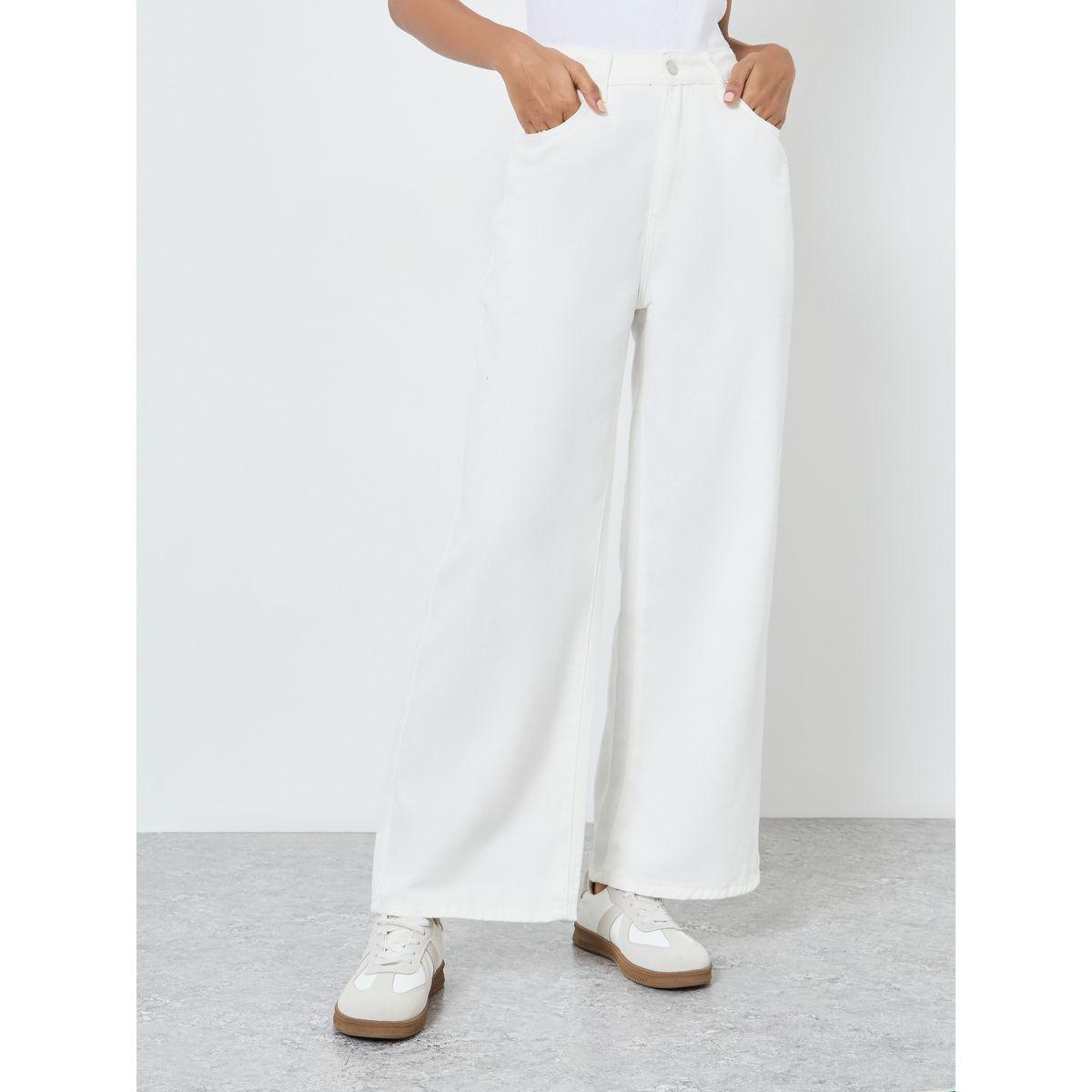 Styli Solid Mid Rise Wide Leg Jeans-women-clothing-bottoms-jeans-image-2