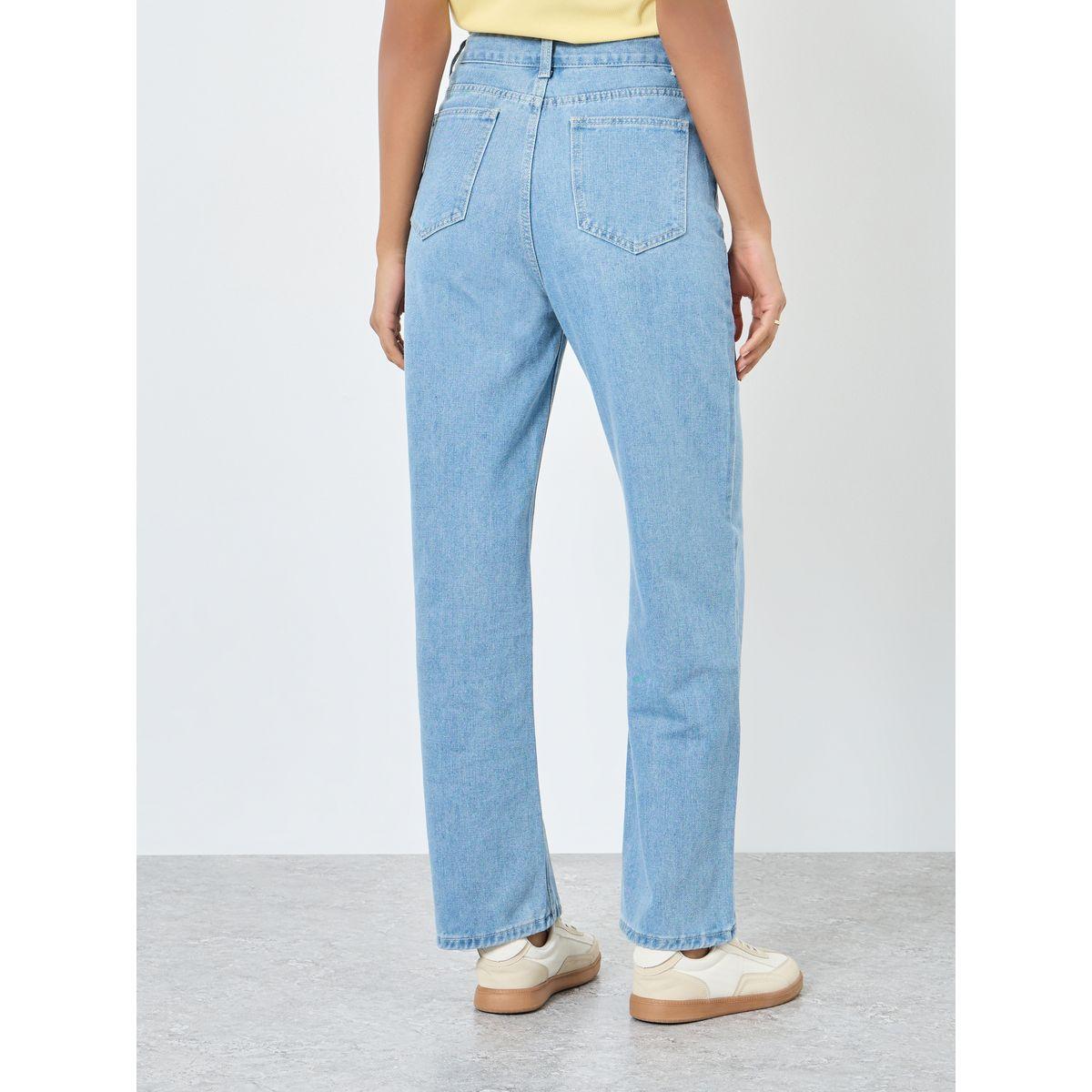 Styli Solid Mid Rise Wide Leg Jeans-women-clothing-bottoms-jeans-image-4