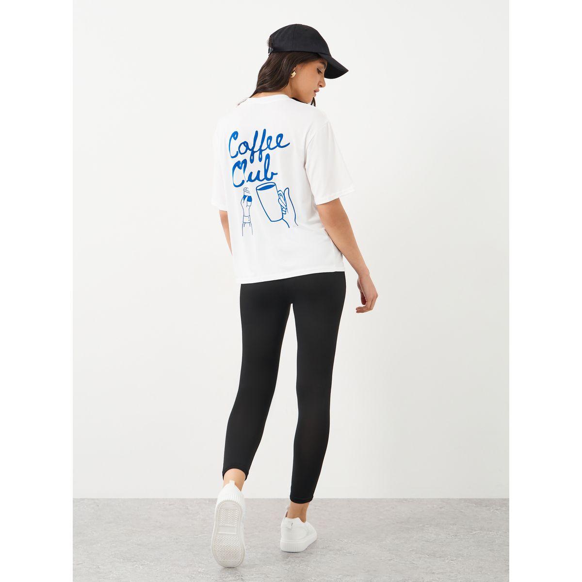 Styli Back Graphic Print T-Shirt and Leggings Co-Ords-women-clothing-coordsets-image-1