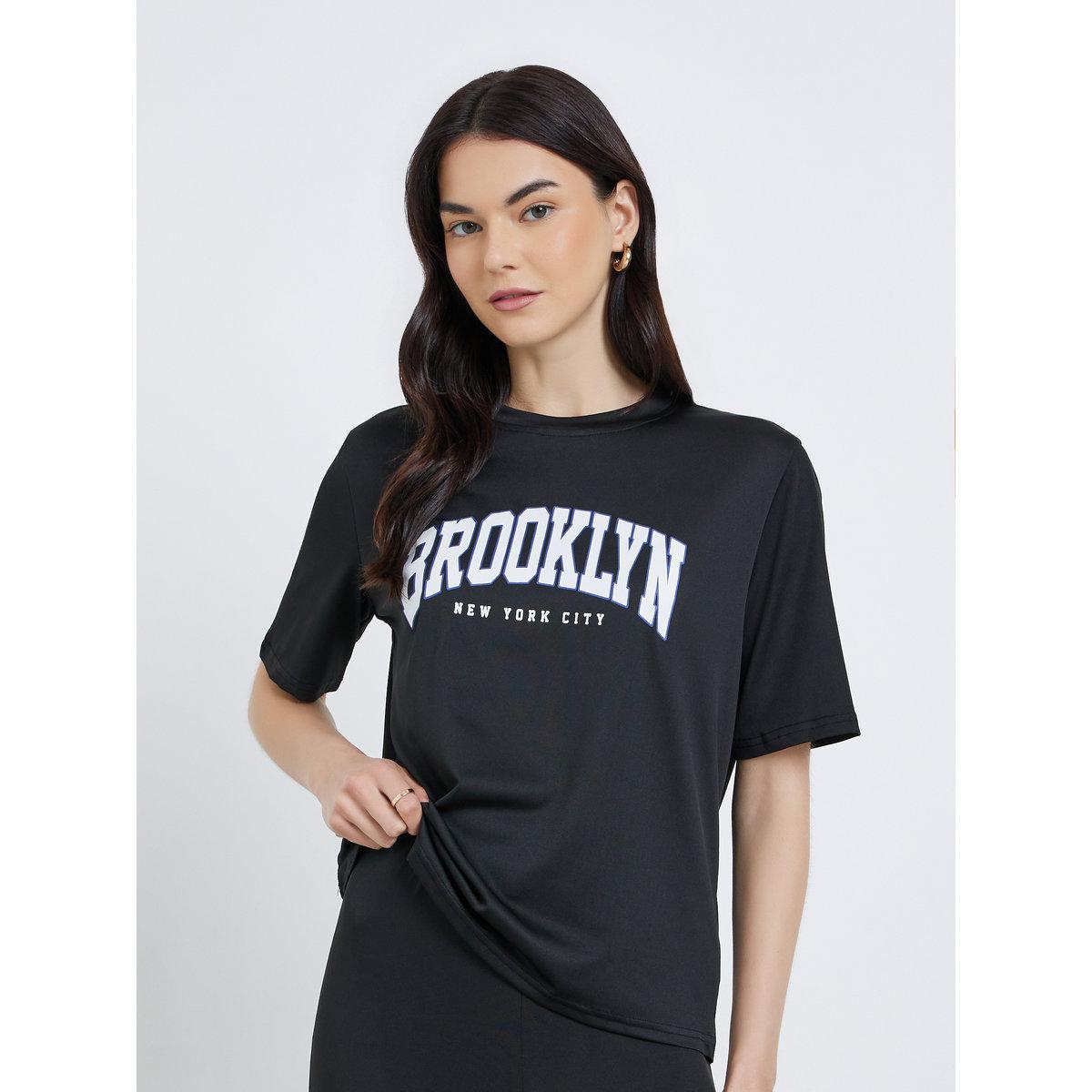Styli Slogan Print T-Shirt and Leggings Co-Ords-women-clothing-coordsets-image-2