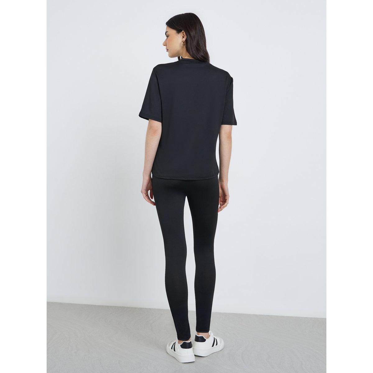 Styli Slogan Print T-Shirt and Leggings Co-Ords-women-clothing-coordsets-image-4