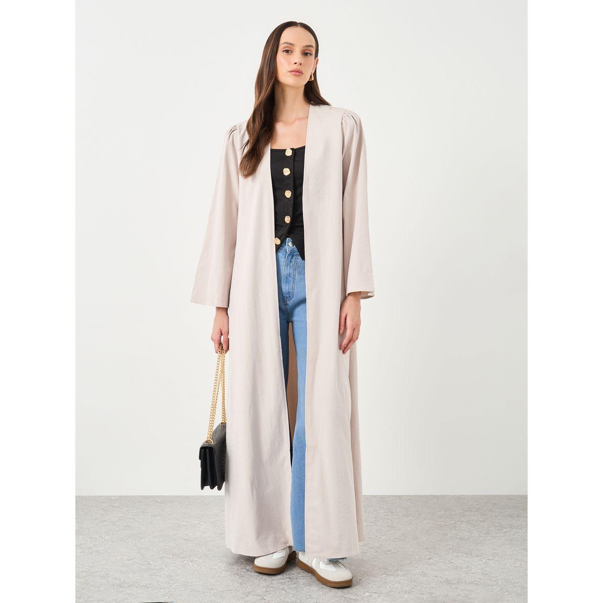 كيمونو مفتوح من الأمام بقصة عادية-women-arabicclothing-abayas-image-2