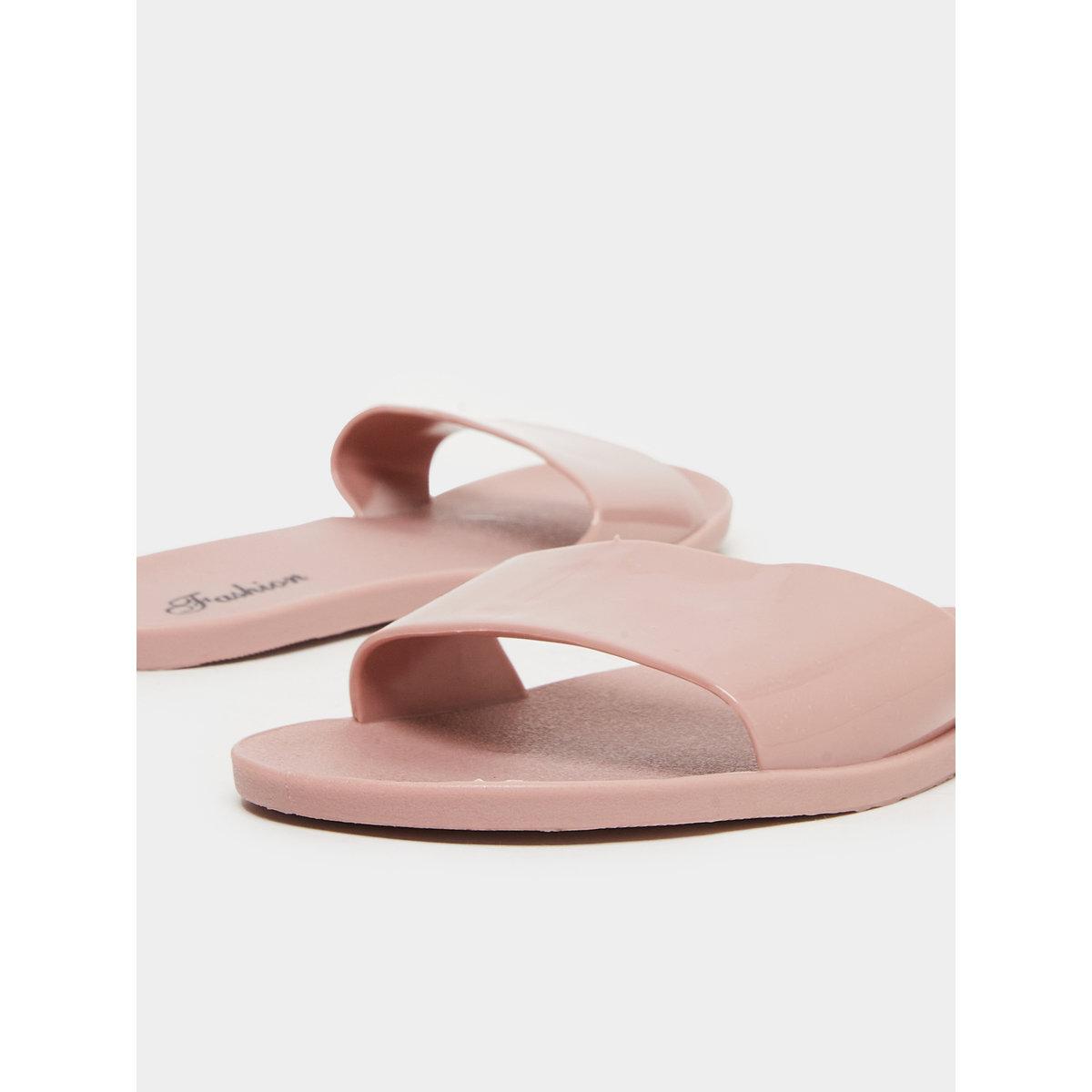 Take Two Pink Jelly Slides-women-shoes-flipflopsandslides-image-3