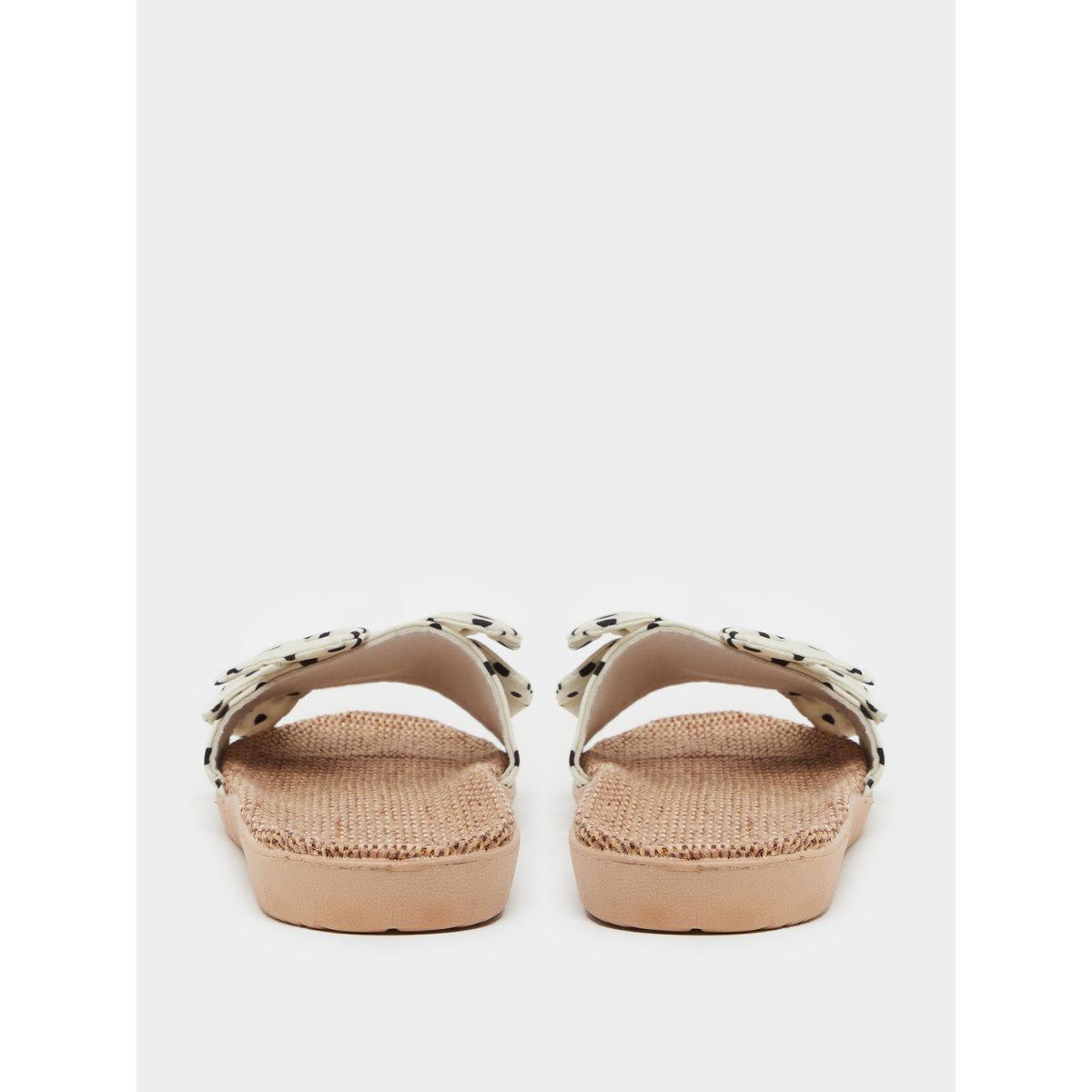 Take Two Polka Dot Print Bow Detail Flat Sandals-women-shoes-flipflopsandslides-image-4
