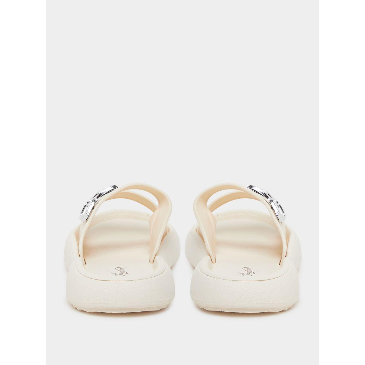 Styli Double Buckle Detail Slip On Slippers-women-shoes-flipflopsandslides-image-4