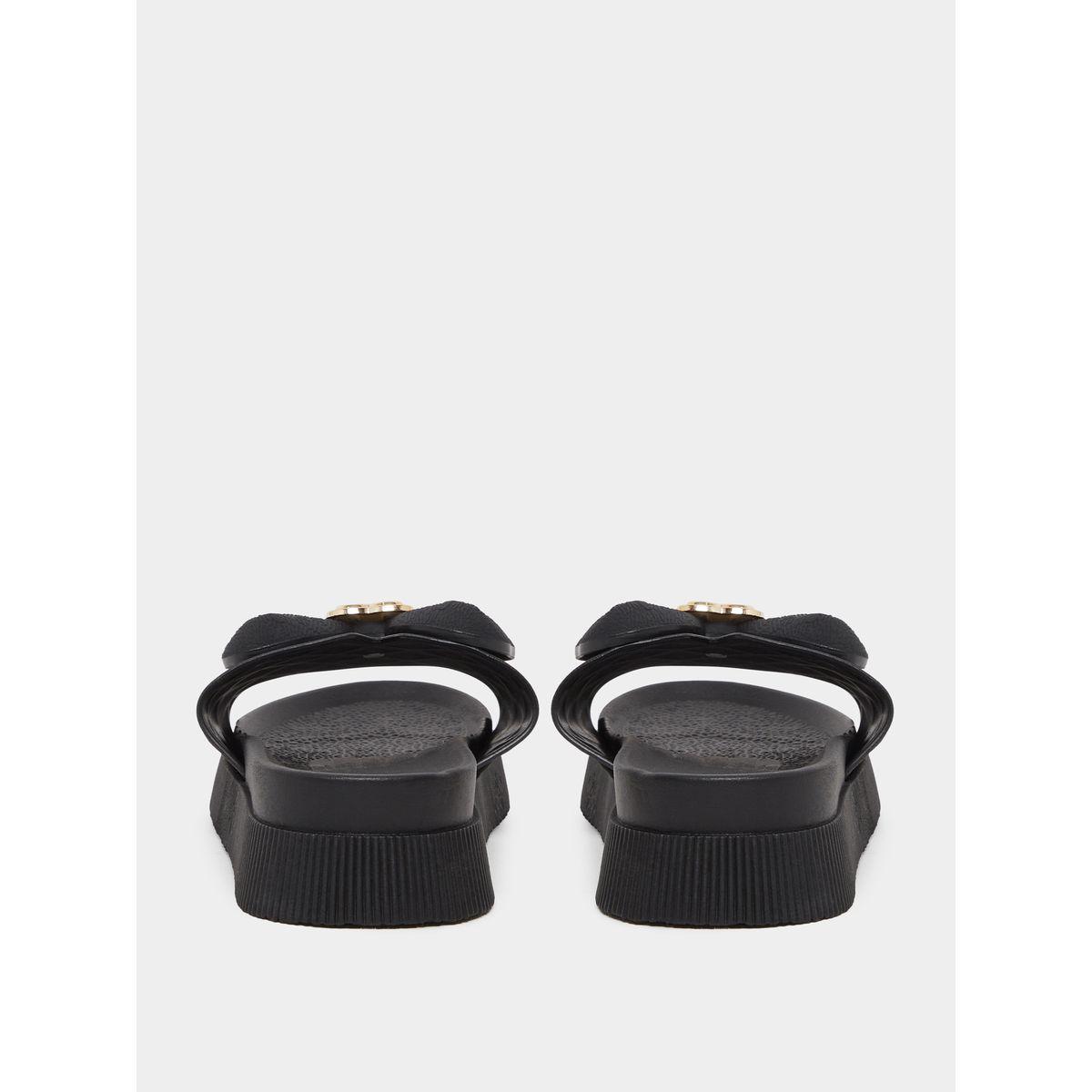 صندل فلات مزين بفيونكة-women-shoes-sandals-flats-image-4