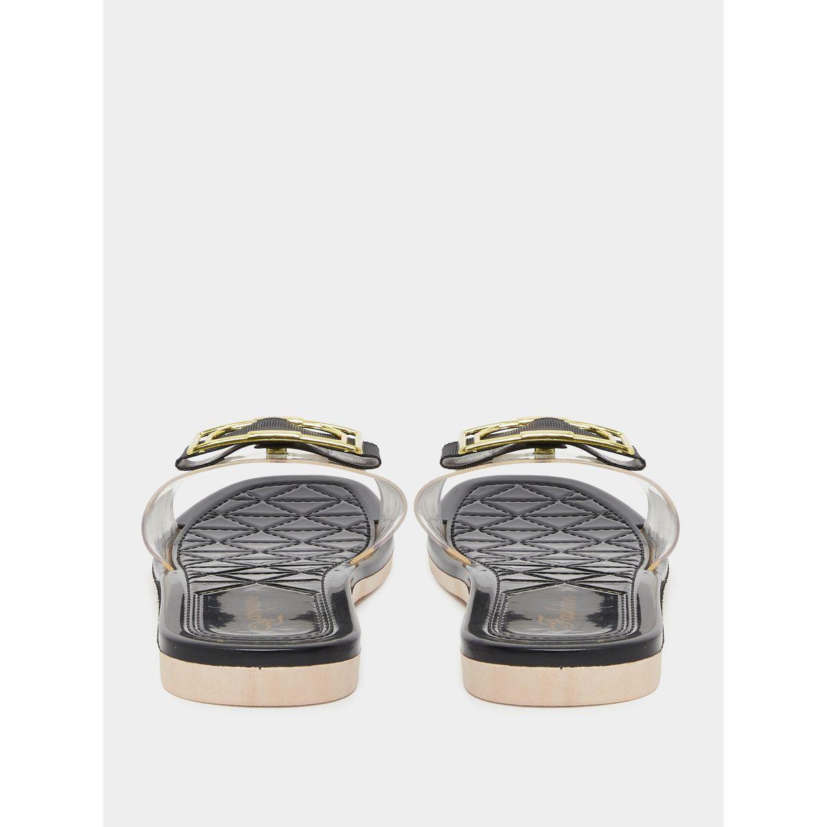 صندل فلات بسير شفاف مع تفاصيل إبزيم-women-shoes-sandals-flats-image-4