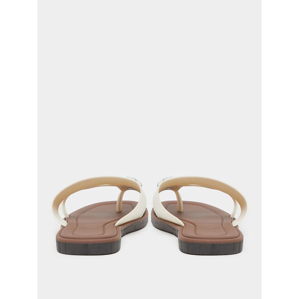 Styli Rhinestone Embellished Flat Sandals-women-shoes-sandals-flats-image-4