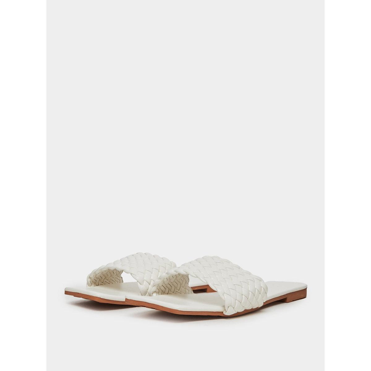 Take Two Solid Textured Weaving Flat Sandals-women-shoes-sandals-flats-image-2