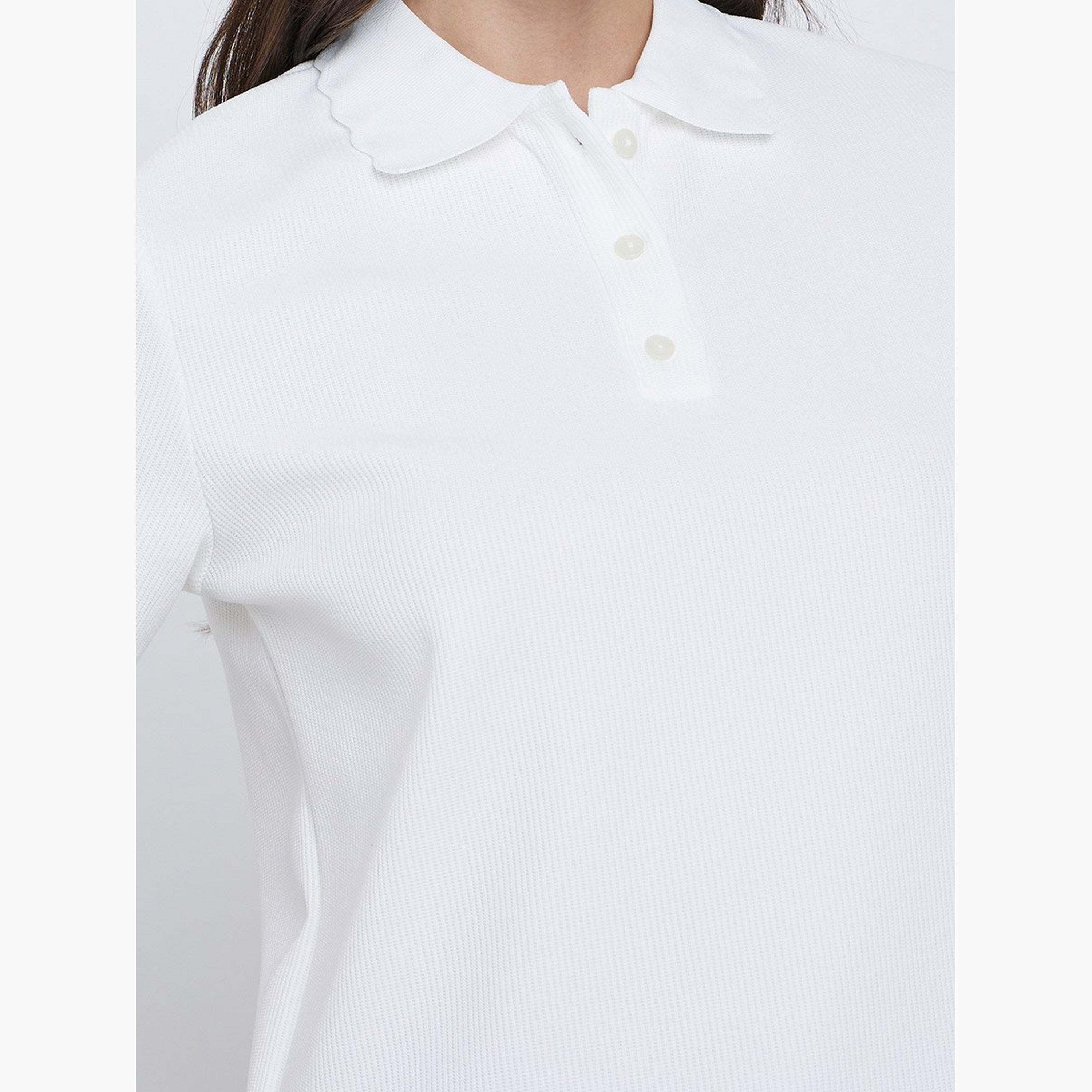 Styli Solid Buttoned Regular Fit Polo T-Shirt-women-clothing-tshirts-image-3