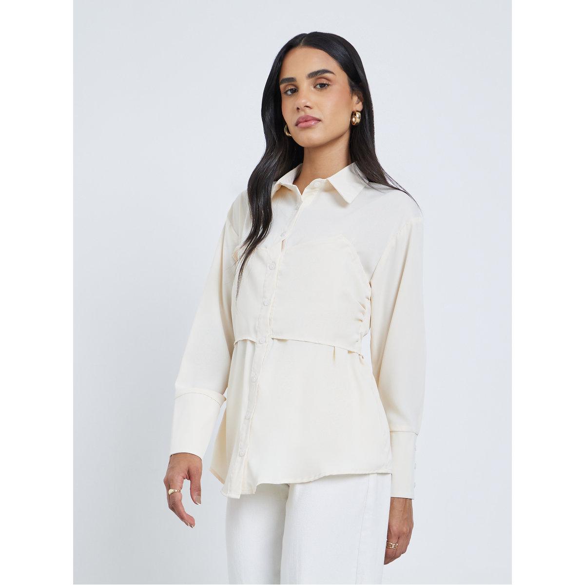 بلوزة بياقة سبريد وأكمام طويلة-women-clothing-shirtsandblouses-shirts-image-1