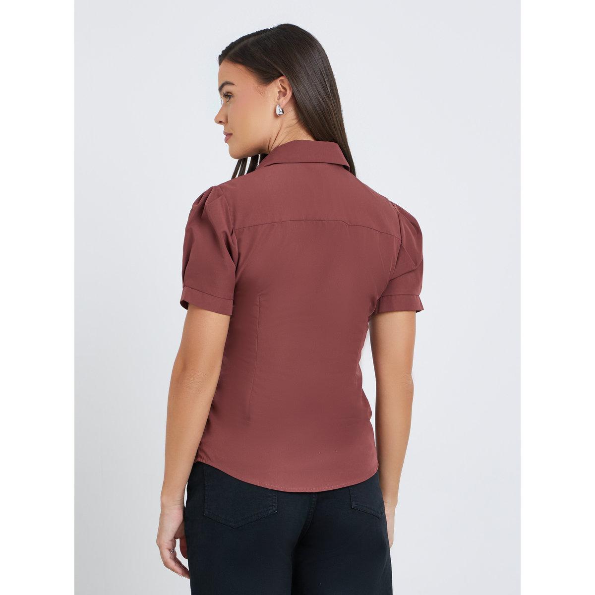 بلوزة بياقة سبريد وأكمام منفوخة-women-clothing-shirtsandblouses-shirts-image-4