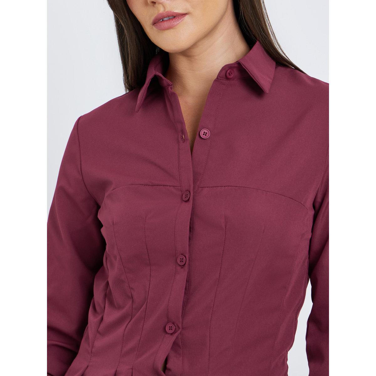 بلوزة بتفاصيل أزرار وياقة سبريد-women-clothing-shirtsandblouses-shirts-image-3