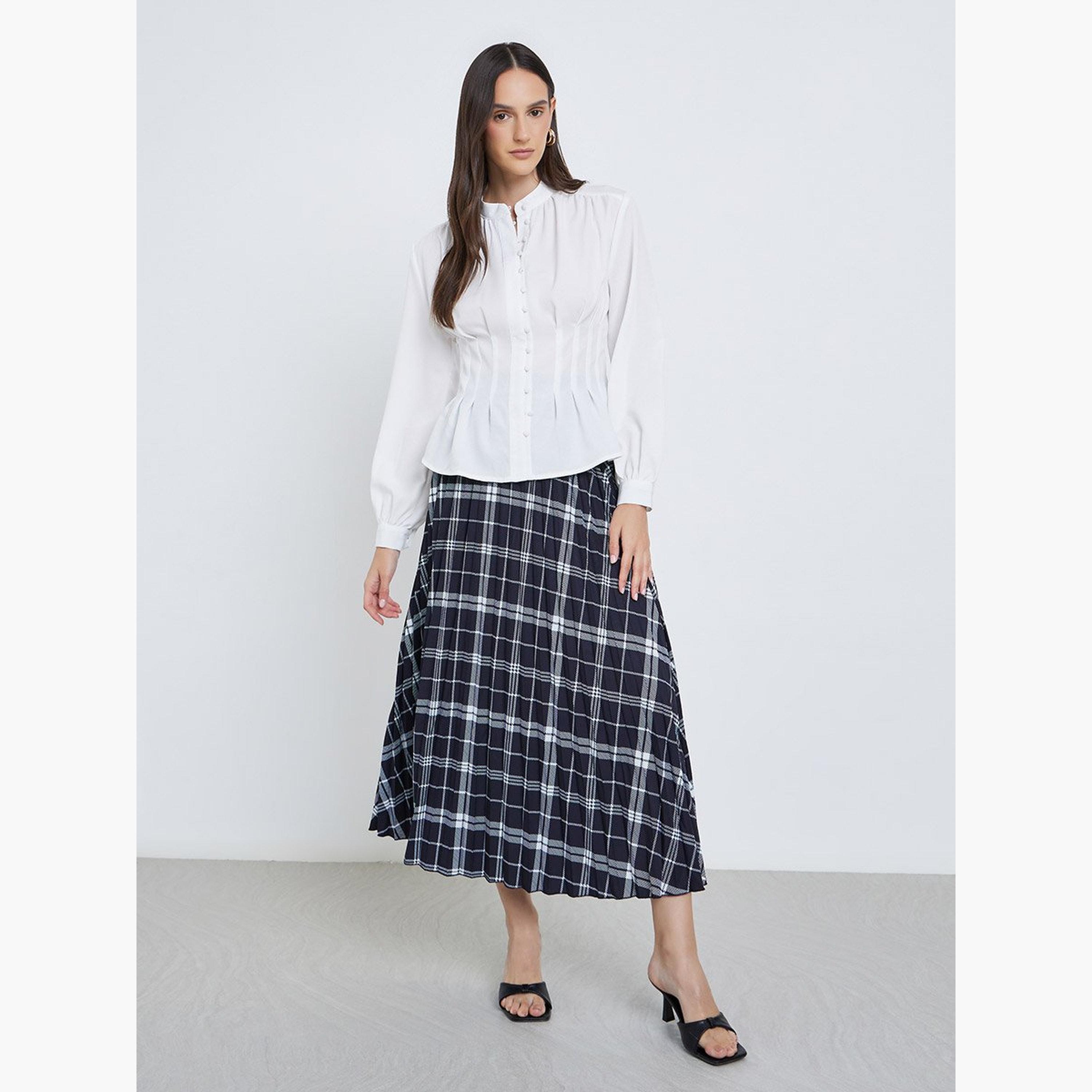 ستايلي - بلوزة بأكمام منفوخة وأزرار-women-clothing-shirtsandblouses-blouses-image-2