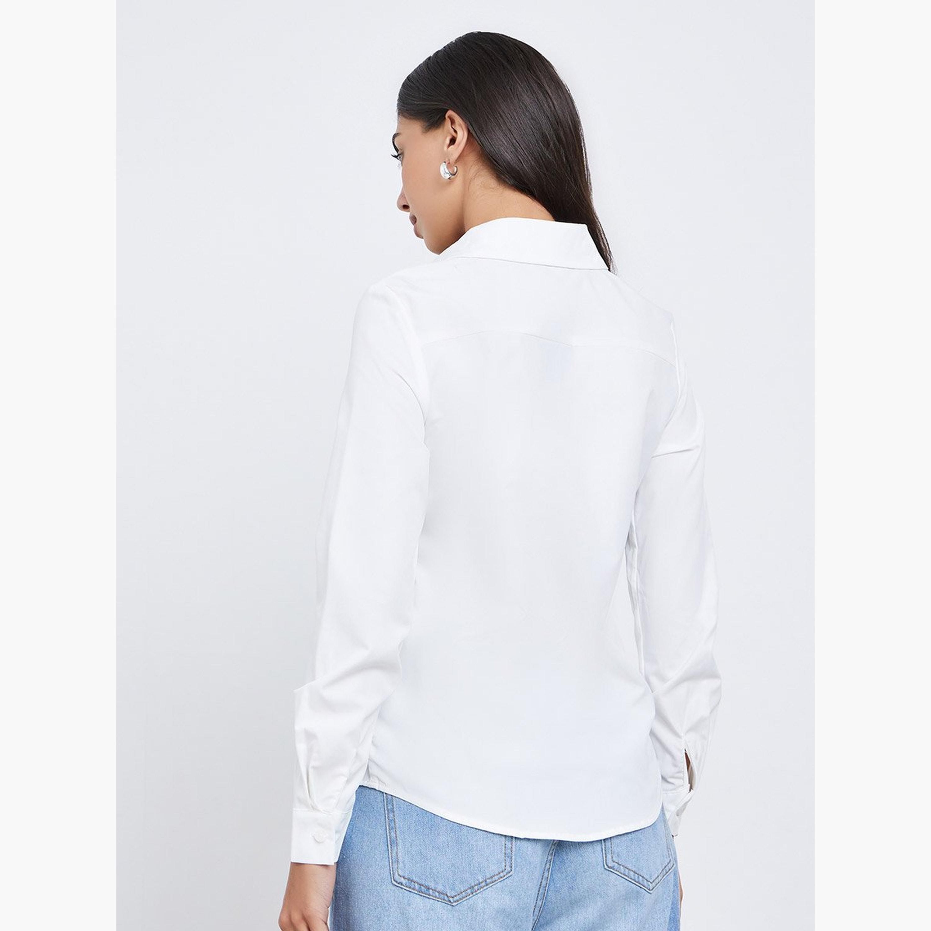 ستايلي - قميص أسود على شكل كورسيه بأكمام طويلة-women-clothing-shirtsandblouses-shirts-image-4