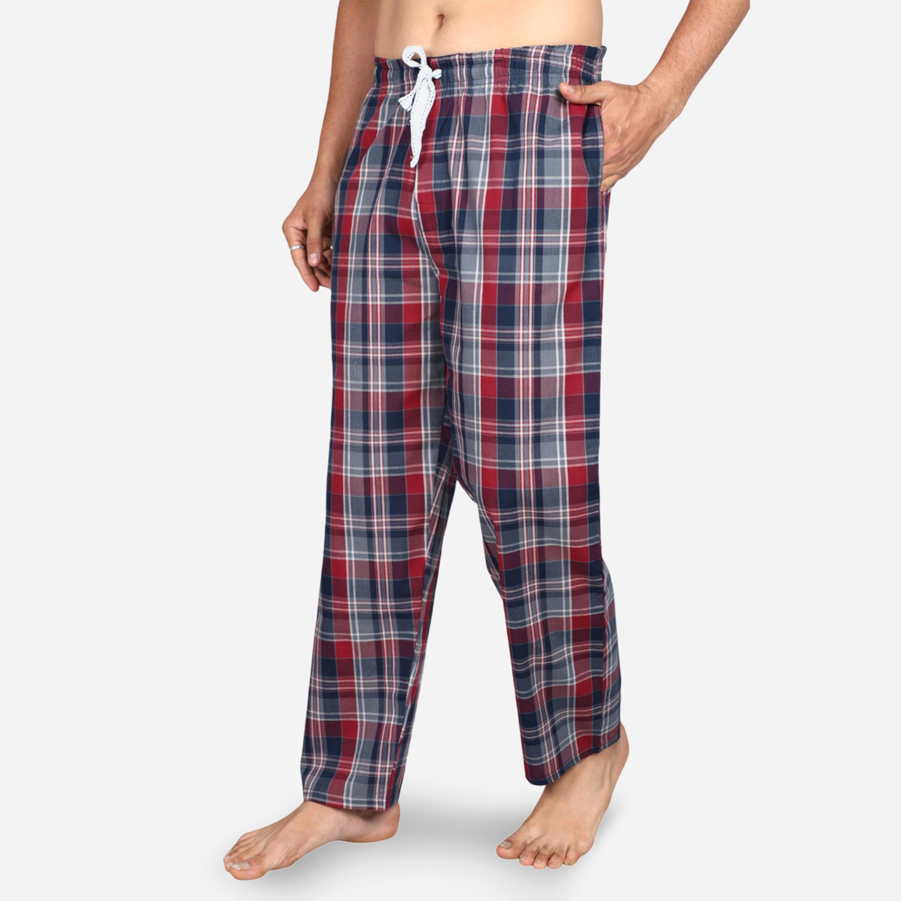 Victor and Jane X Styli Solid Short Sleeve T-Shirt and Checked Pyjama Set-men-clothing-nightwear-sets-image-5