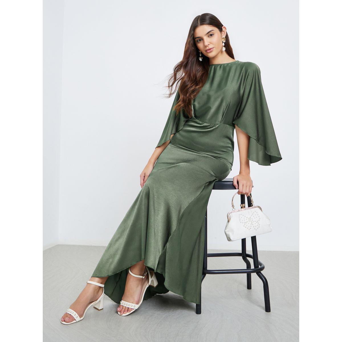 فستان طويل ساتان بأكمام مُنسدلة-women-clothing-dresses-image-1