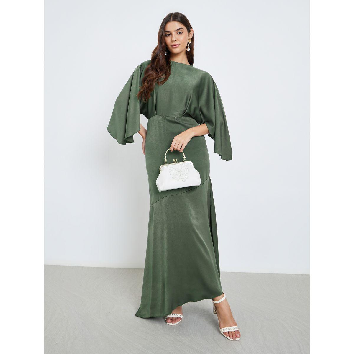فستان طويل ساتان بأكمام مُنسدلة-women-clothing-dresses-image-2