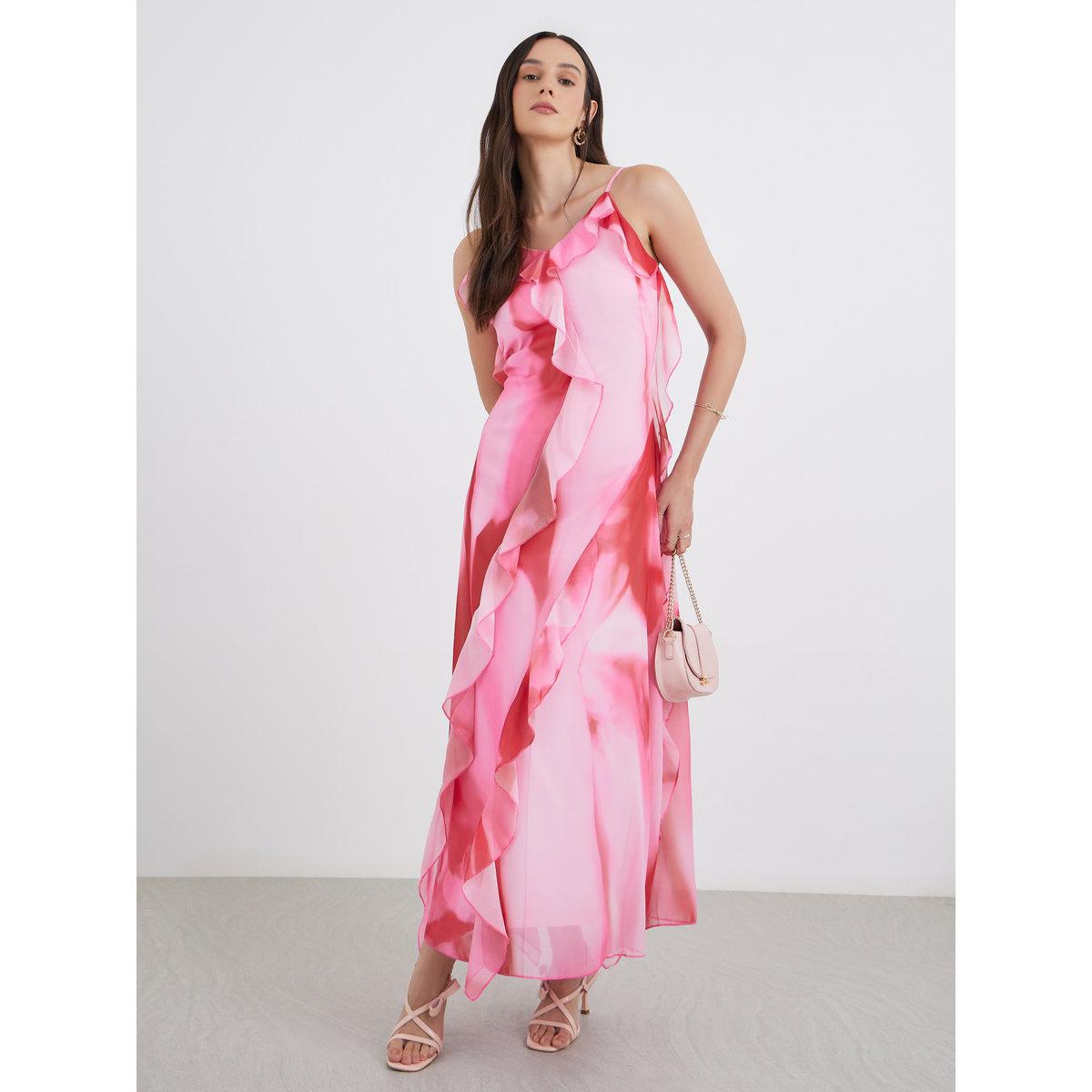 فستان طويل بتفاصيل كشكش مع حمالات-women-clothing-dresses-image-1
