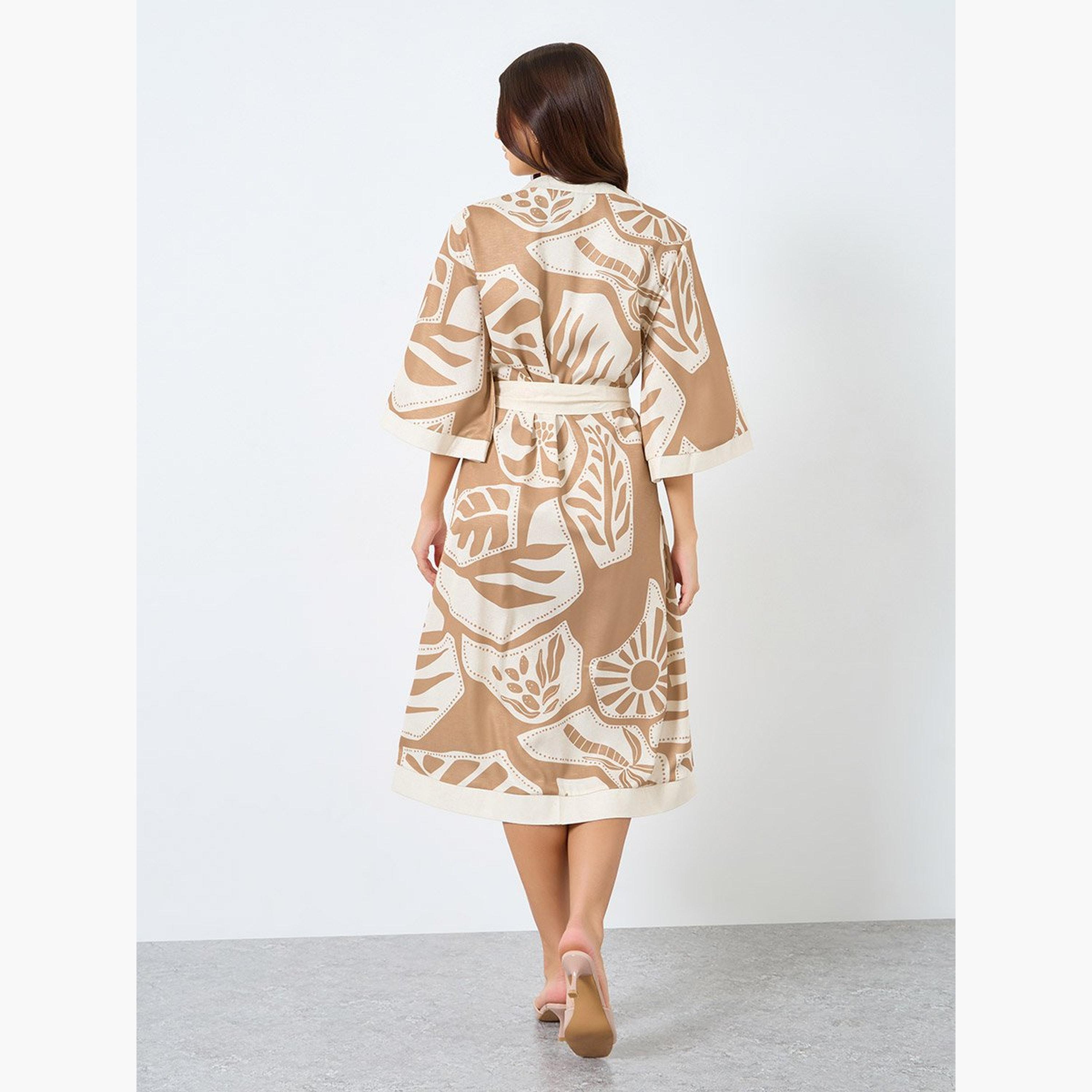 Styli All-Over Print Wrap Midi Dress with Waist Tie-women-clothing-dresses-image-5