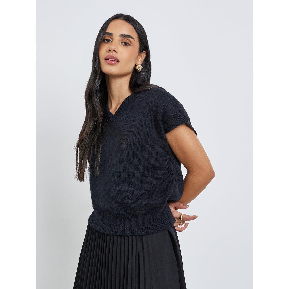 بلوزة كت محبوكة بقصة بوكسي-women-clothing-shirtsandblouses-blouses-image-3