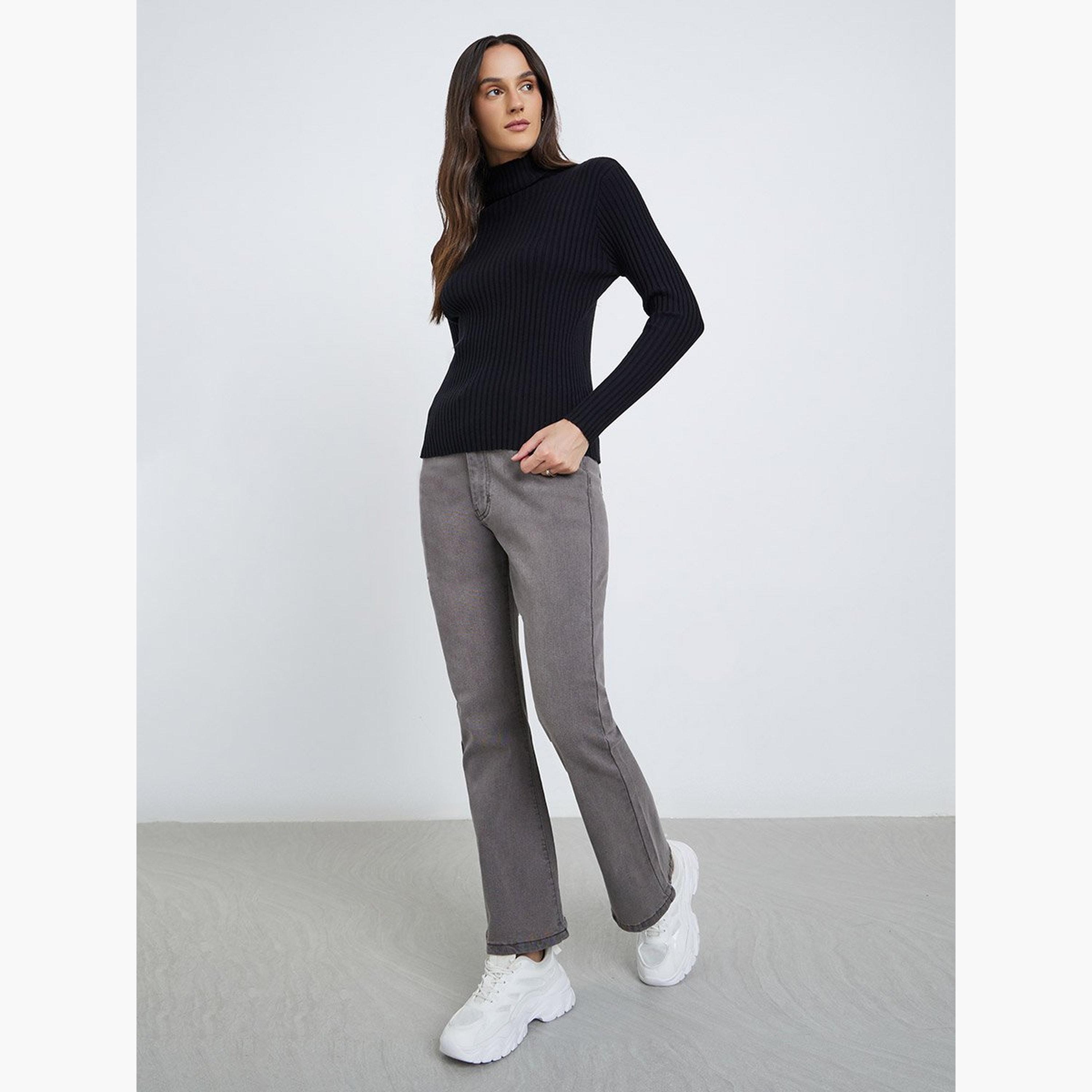 Styli Turtle Neck Ribbed Long Sleeve Top-women-clothing-shirtsandblouses-blouses-image-2