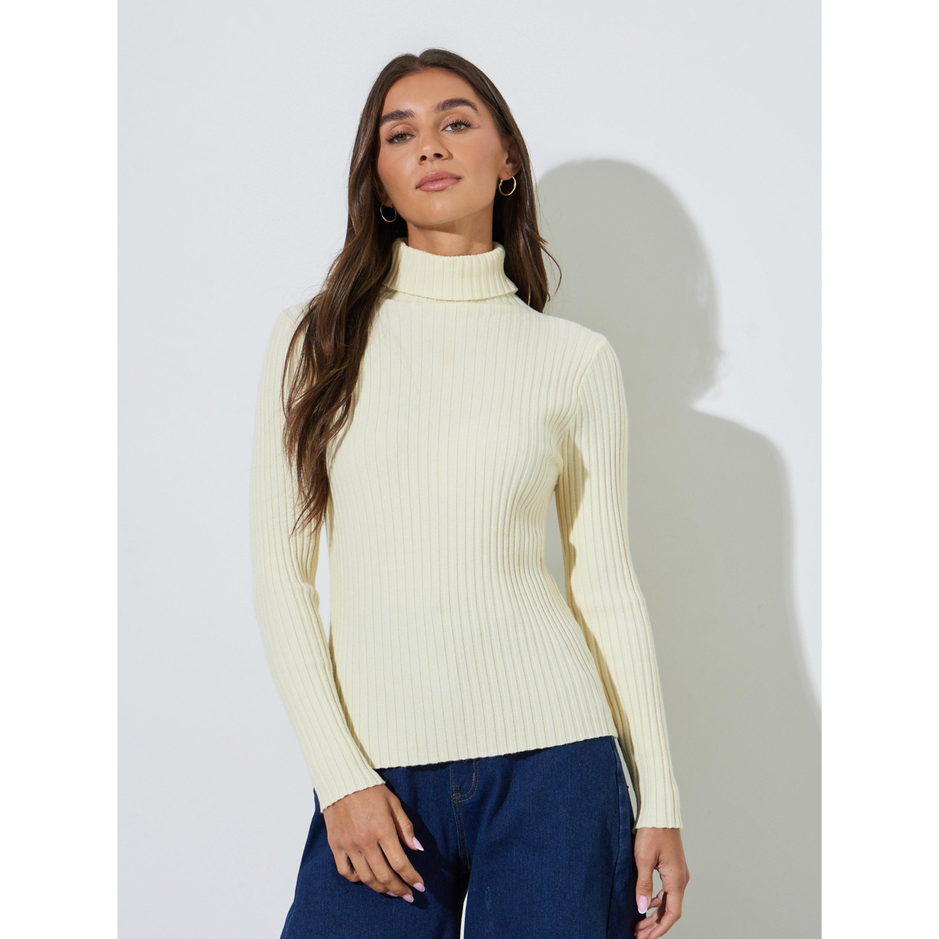 Styli Turtle Neck Ribbed Long Sleeve Top-women-clothing-shirtsandblouses-blouses-image-1