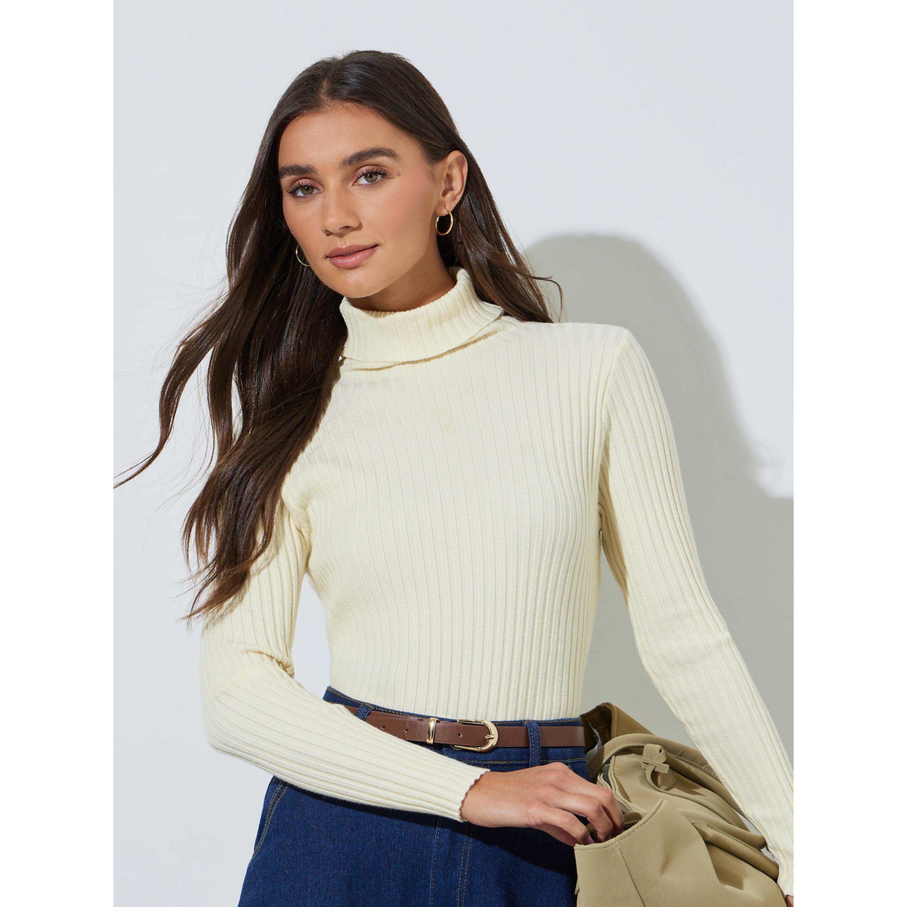Styli Turtle Neck Ribbed Long Sleeve Top-women-clothing-shirtsandblouses-blouses-image-4